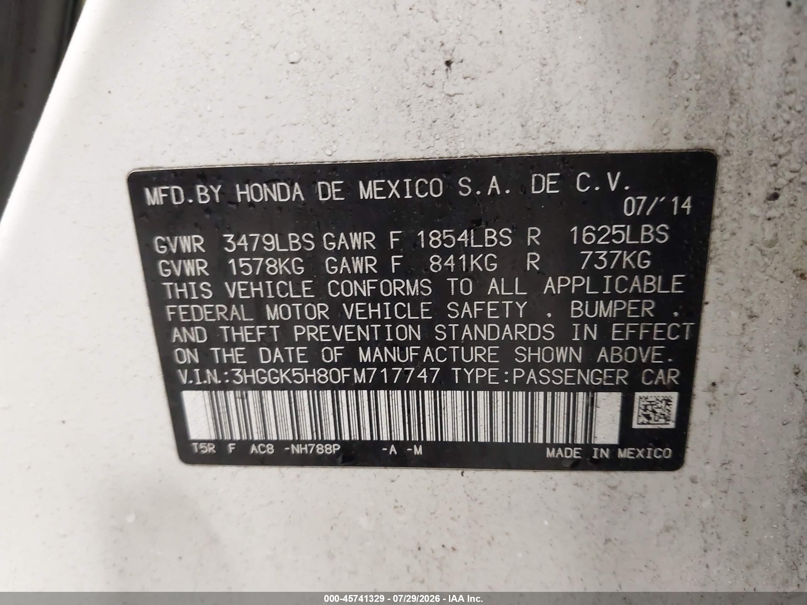 2015 Honda Fit Ex/ex-l Белый vin: 3HGGK5H80FM717747