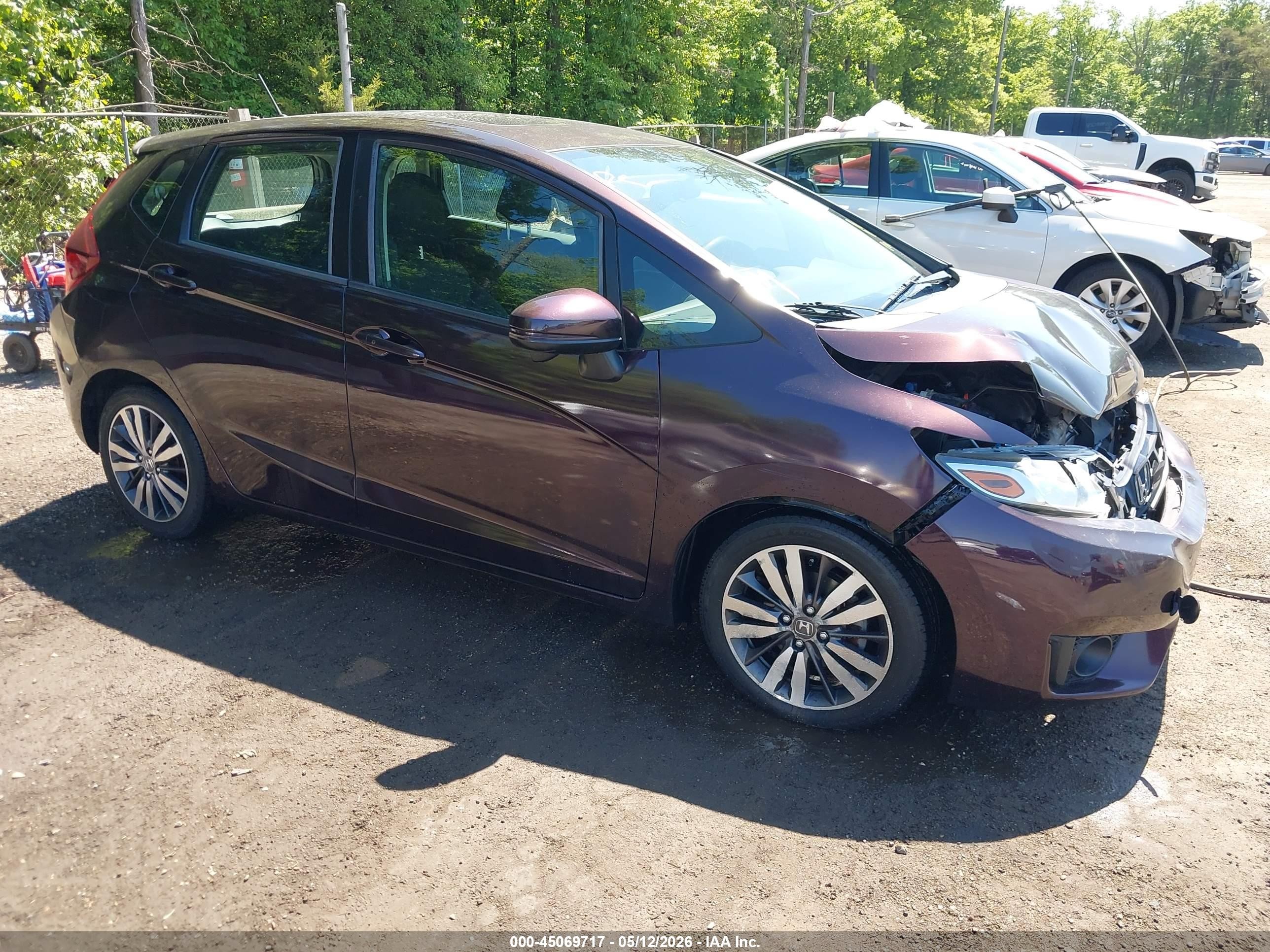 2015 Honda Fit Ex/ex-l Purple vin: 3HGGK5H80FM717828