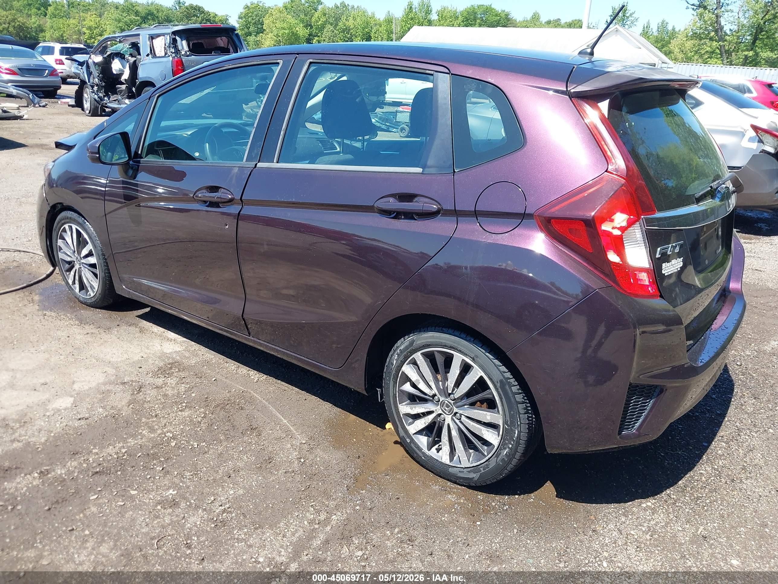 2015 Honda Fit Ex/ex-l Purple vin: 3HGGK5H80FM717828