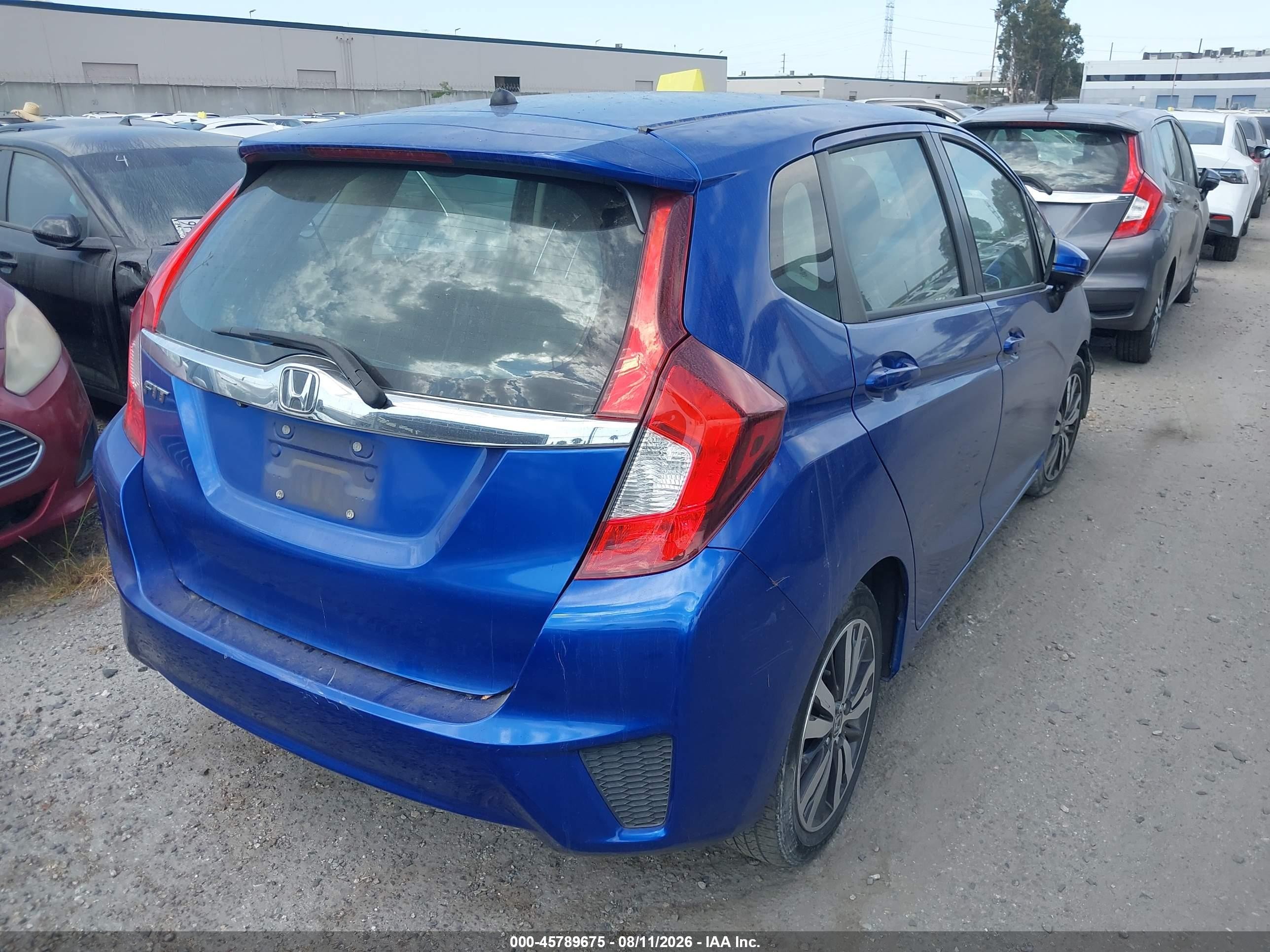 2015 Honda Fit Ex/ex-l Синий vin: 3HGGK5H80FM730143