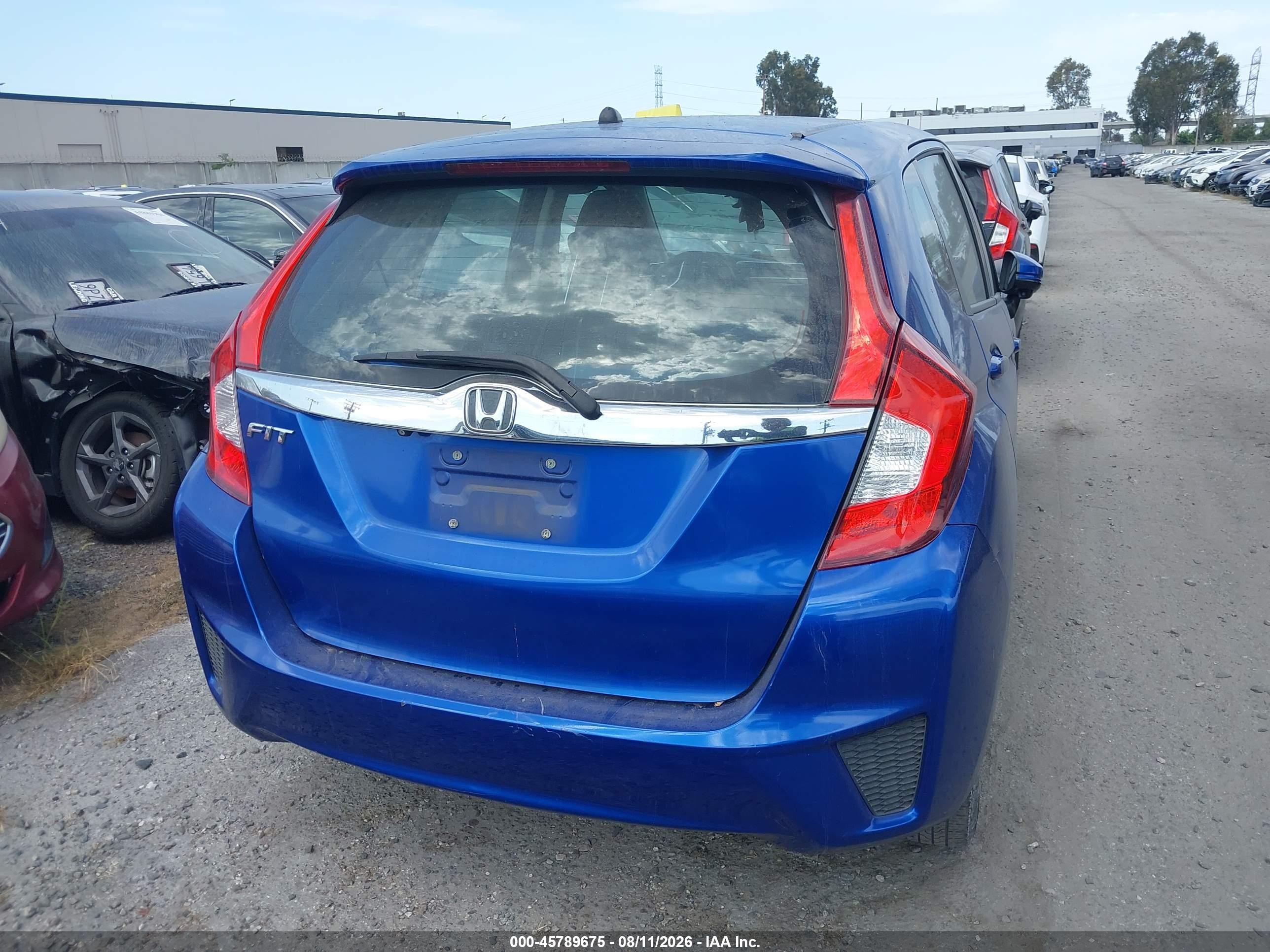 2015 Honda Fit Ex/ex-l Синий vin: 3HGGK5H80FM730143