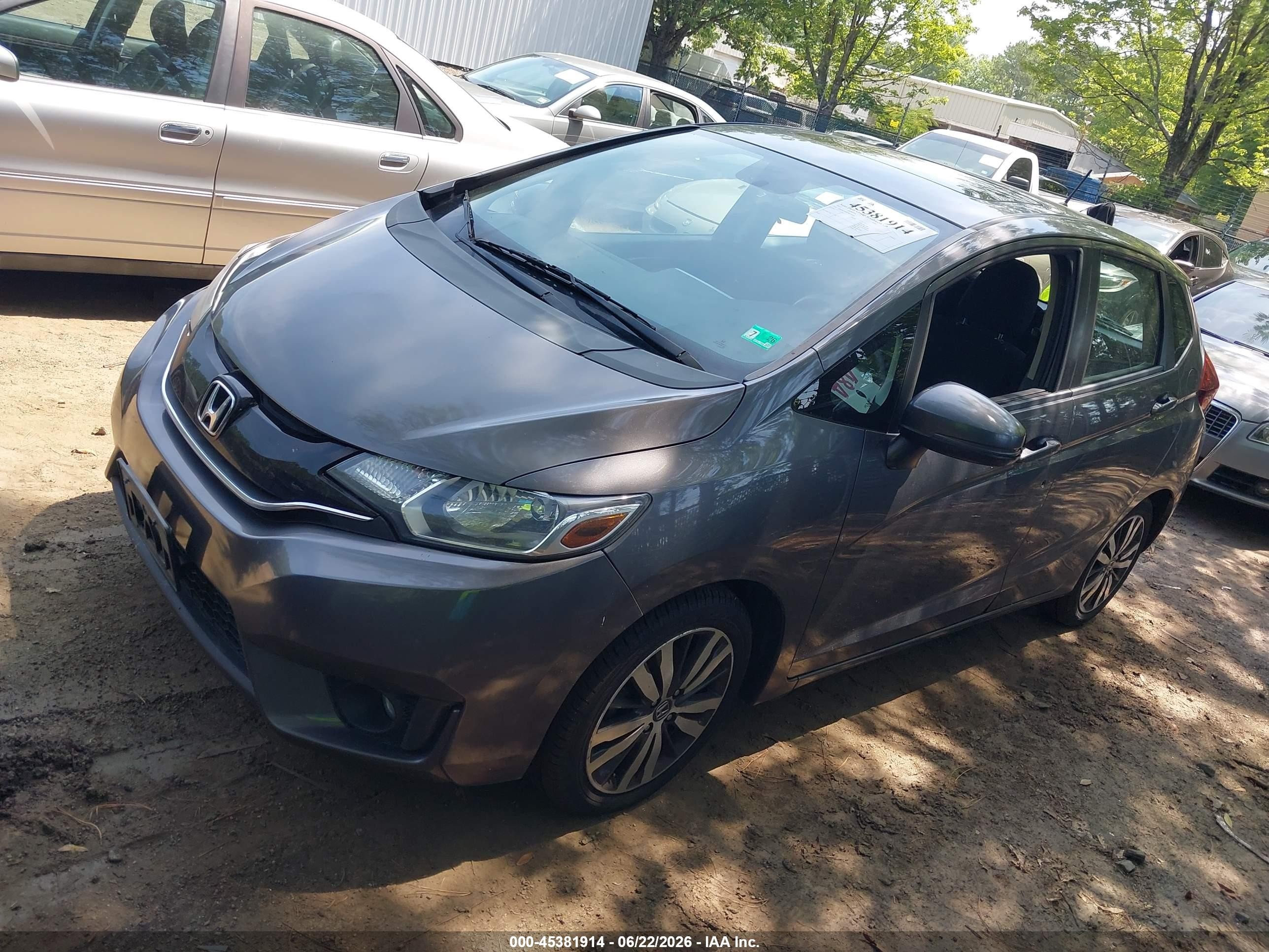 2015 Honda Fit Ex/ex-l Gray vin: 3HGGK5H80FM731650