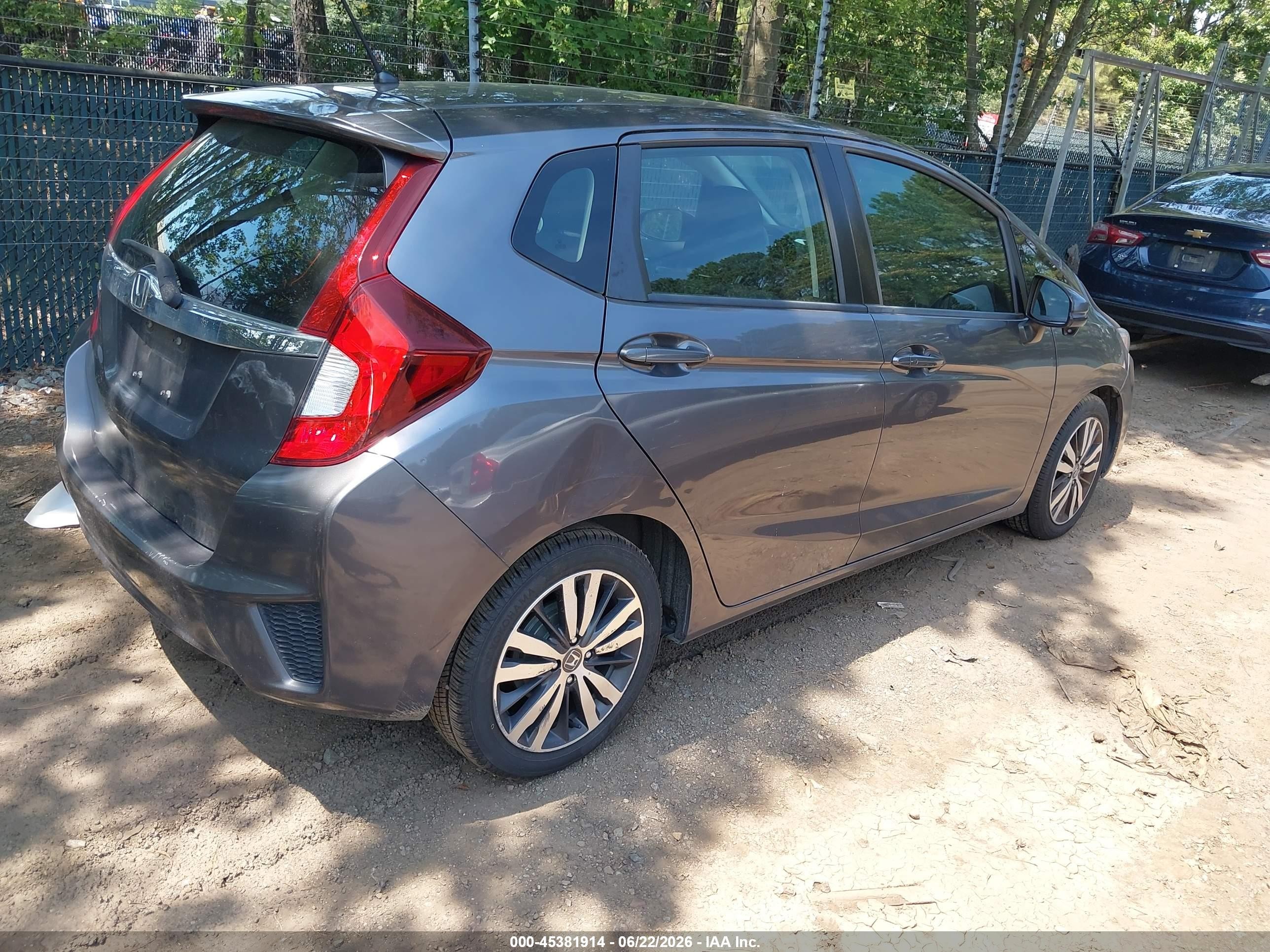 2015 Honda Fit Ex/ex-l Gray vin: 3HGGK5H80FM731650