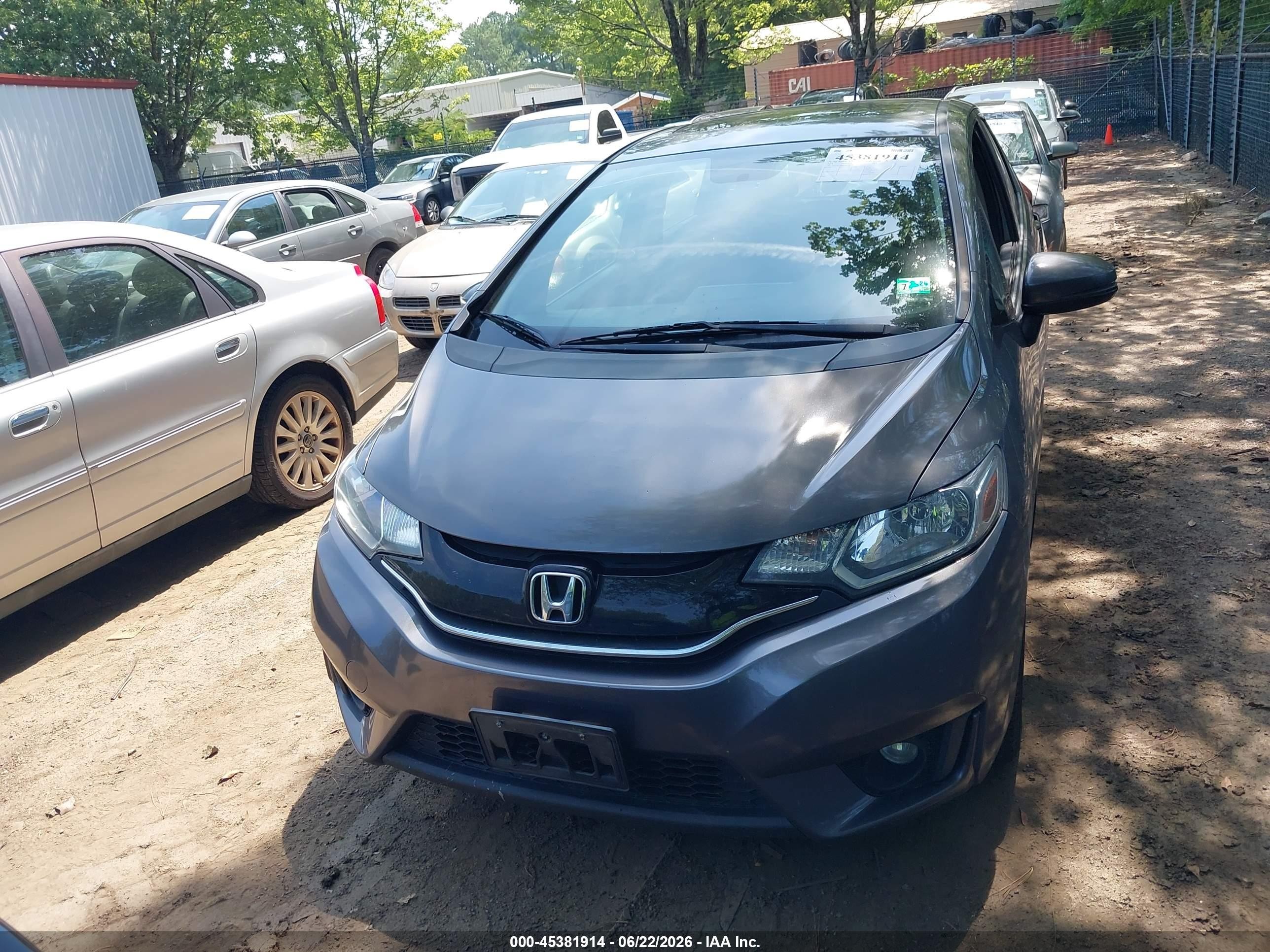 2015 Honda Fit Ex/ex-l Gray vin: 3HGGK5H80FM731650