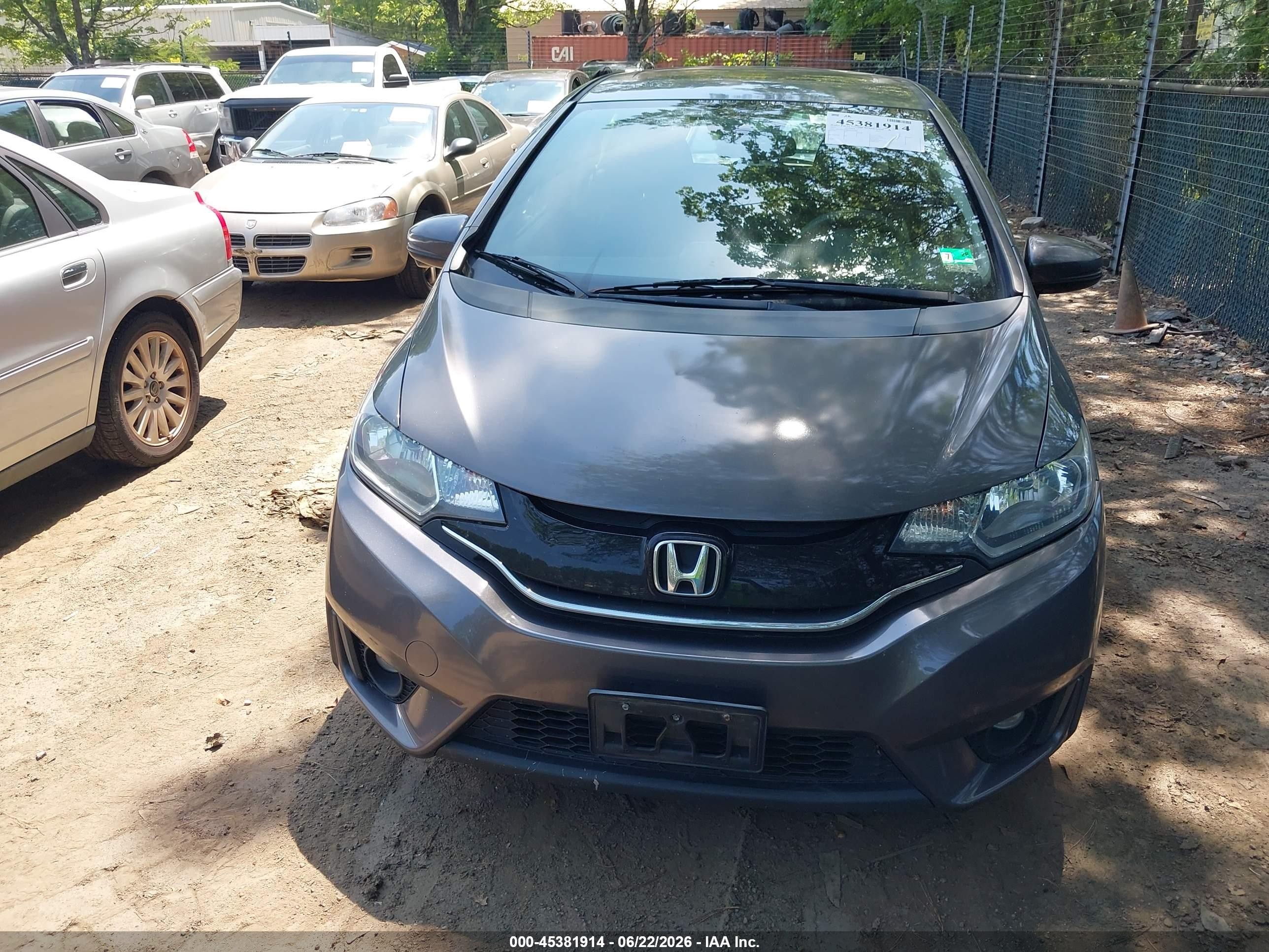 2015 Honda Fit Ex/ex-l Gray vin: 3HGGK5H80FM731650
