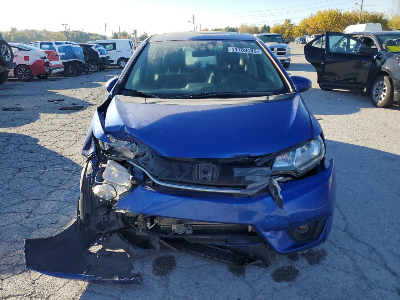 2015 Honda Fit Ex Blue vin: 3HGGK5H80FM733530