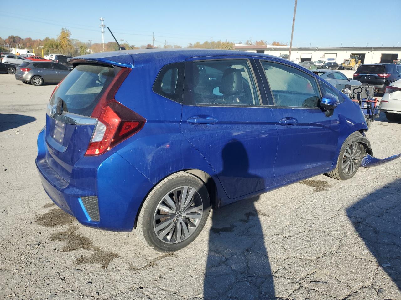2015 Honda Fit Ex Blue vin: 3HGGK5H80FM733530