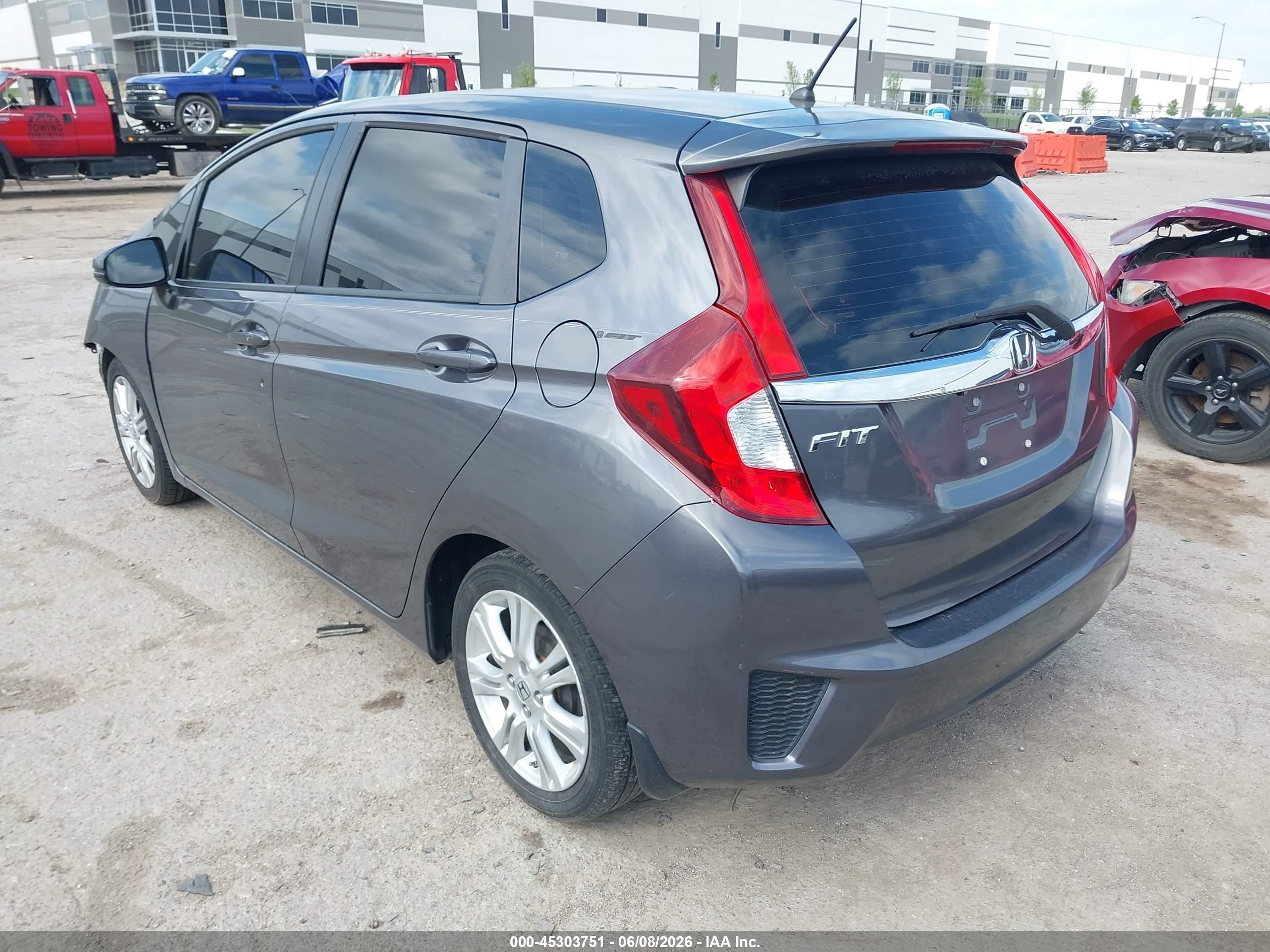 2015 Honda Fit Ex/ex-l Gray vin: 3HGGK5H80FM746813