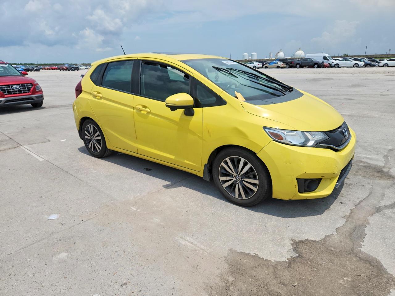 2015 Honda Fit Ex Желтый vin: 3HGGK5H80FM748013