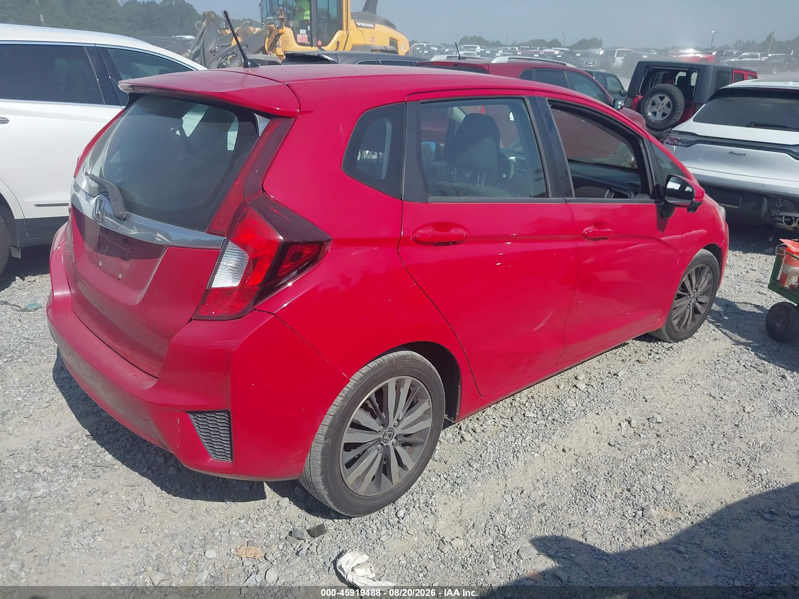 2015 Honda Fit Ex/ex-l Red vin: 3HGGK5H80FM748786