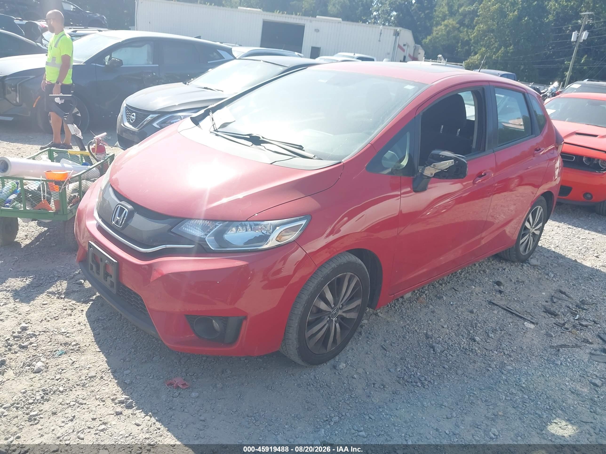 2015 Honda Fit Ex/ex-l Red vin: 3HGGK5H80FM748786