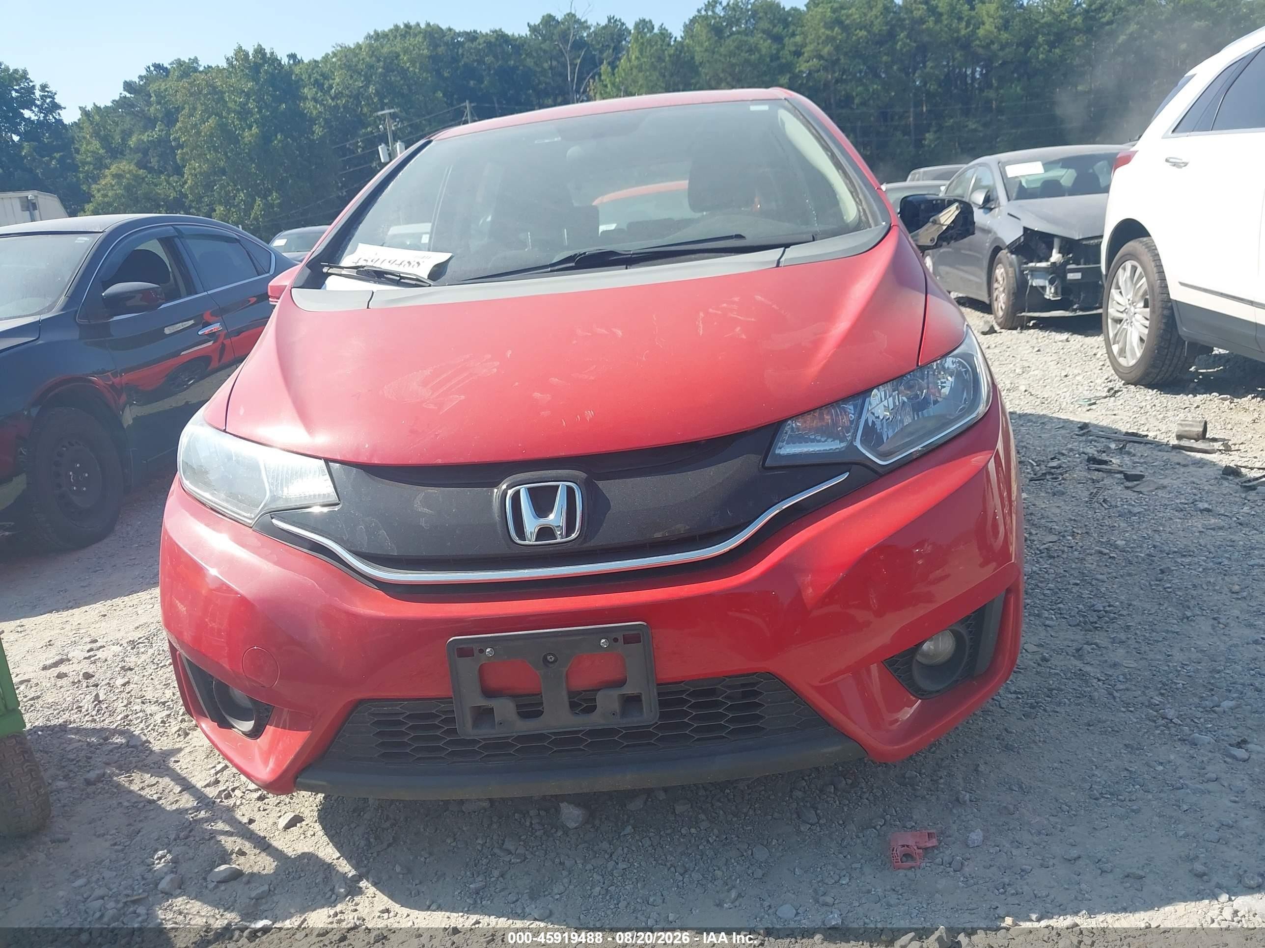 2015 Honda Fit Ex/ex-l Red vin: 3HGGK5H80FM748786