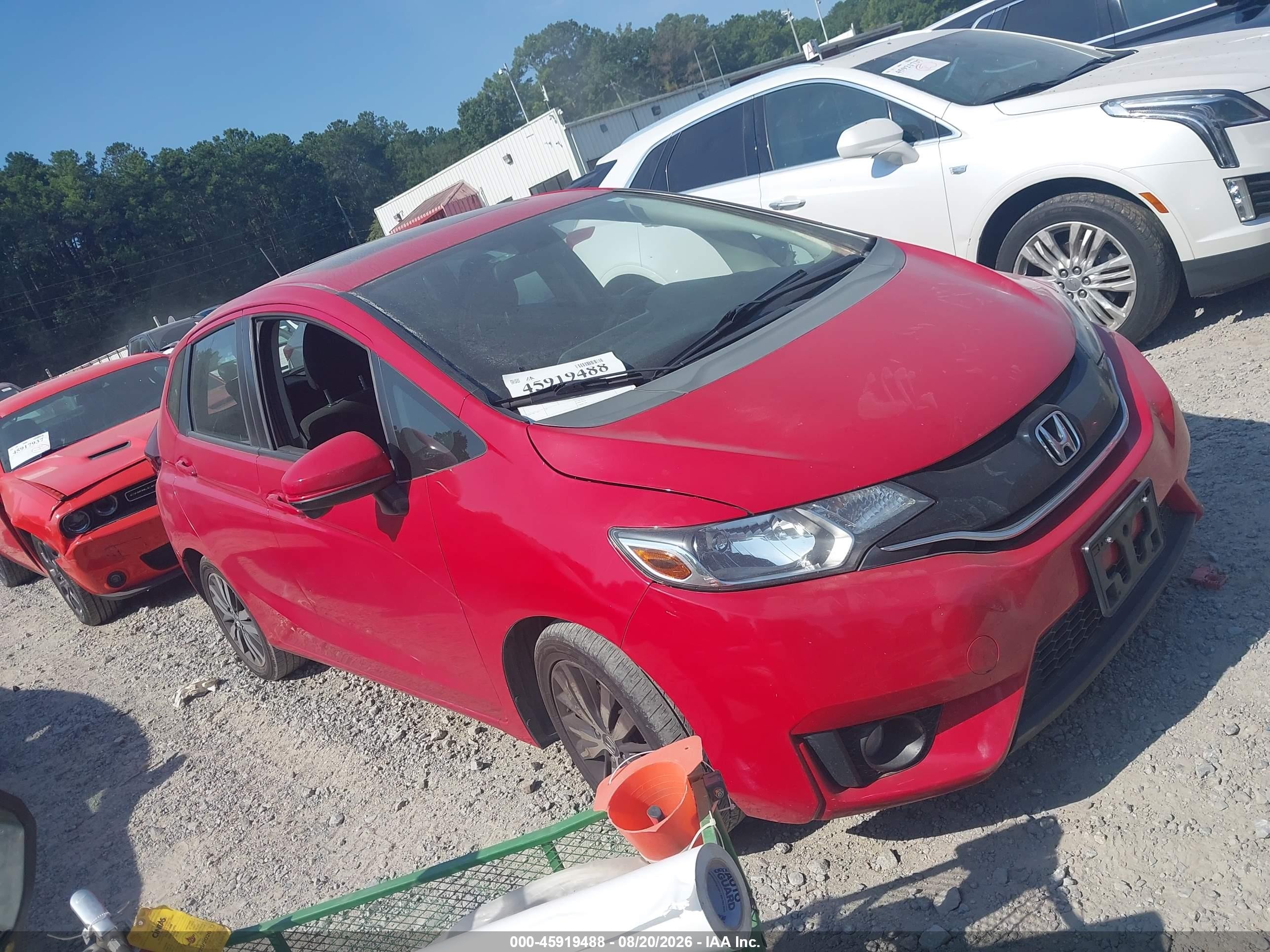 2015 Honda Fit Ex/ex-l Red vin: 3HGGK5H80FM748786
