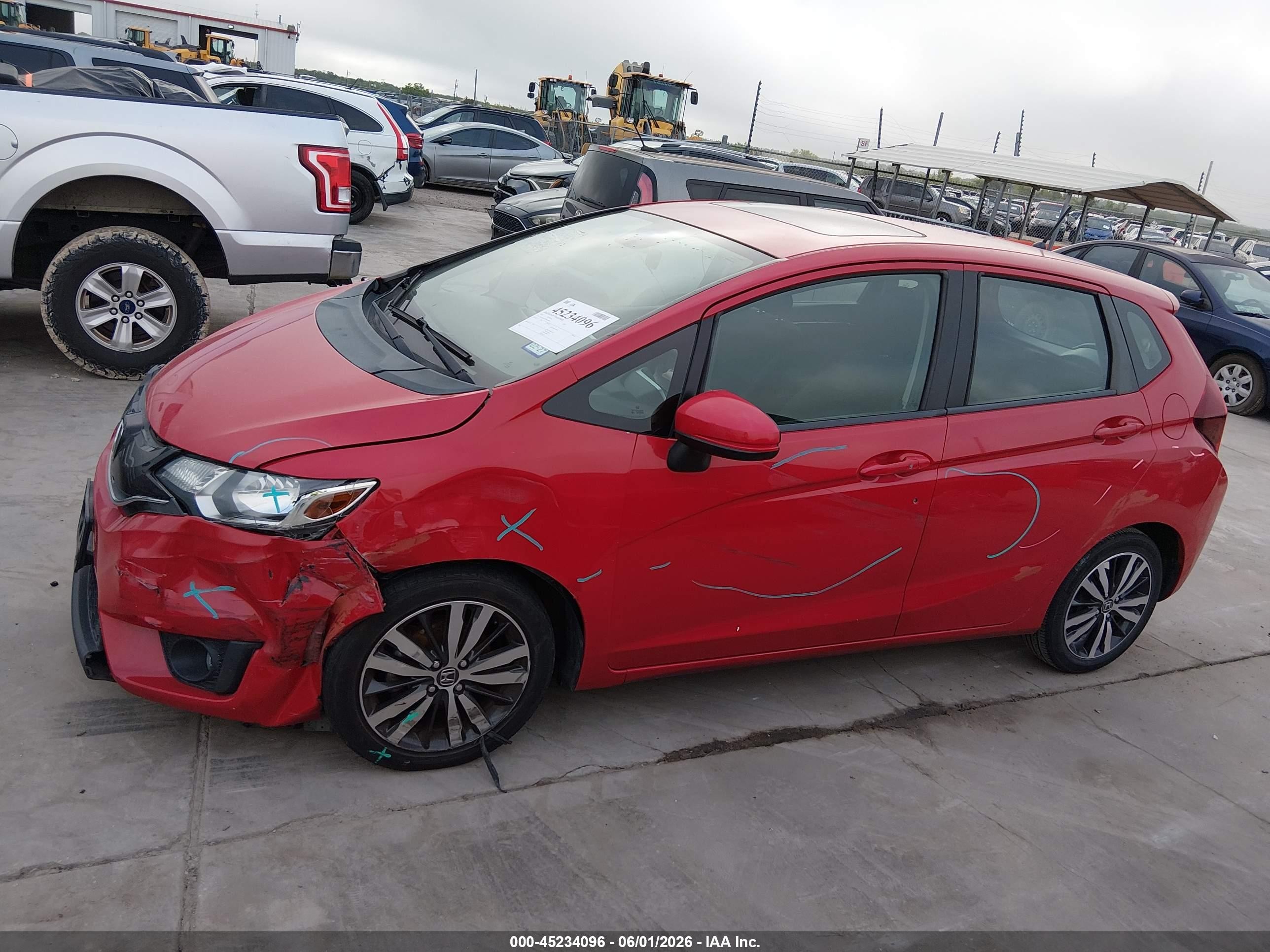 2015 Honda Fit Ex/ex-l Красный vin: 3HGGK5H80FM749839