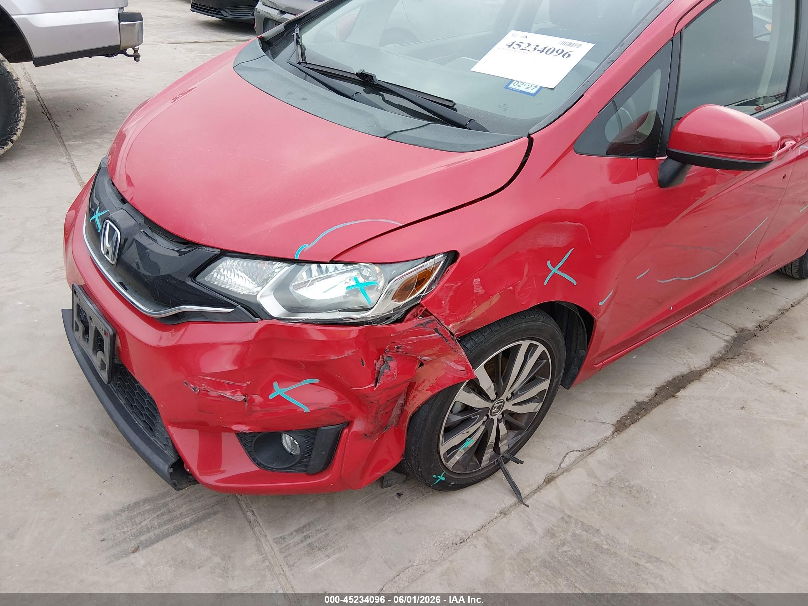 2015 Honda Fit Ex/ex-l Красный vin: 3HGGK5H80FM749839