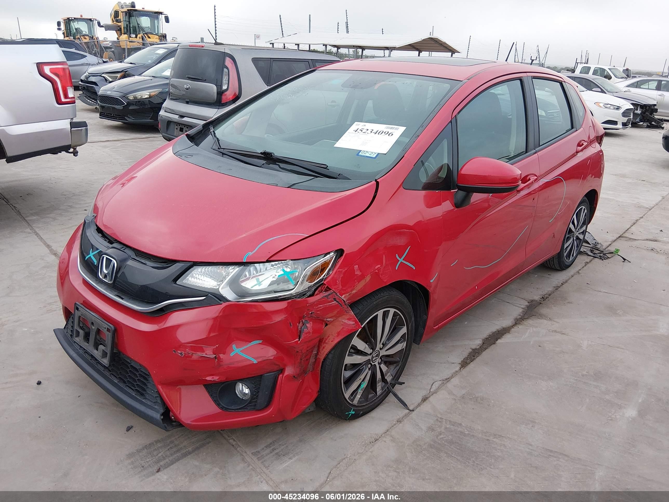2015 Honda Fit Ex/ex-l Красный vin: 3HGGK5H80FM749839
