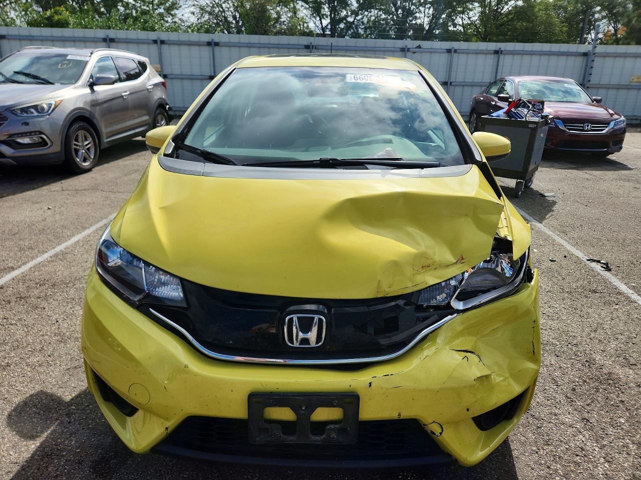 2015 Honda Fit Ex Yellow vin: 3HGGK5H80FM757438