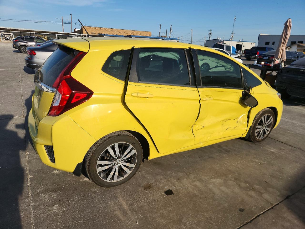 2015 Honda Fit Ex Желтый vin: 3HGGK5H80FM770528
