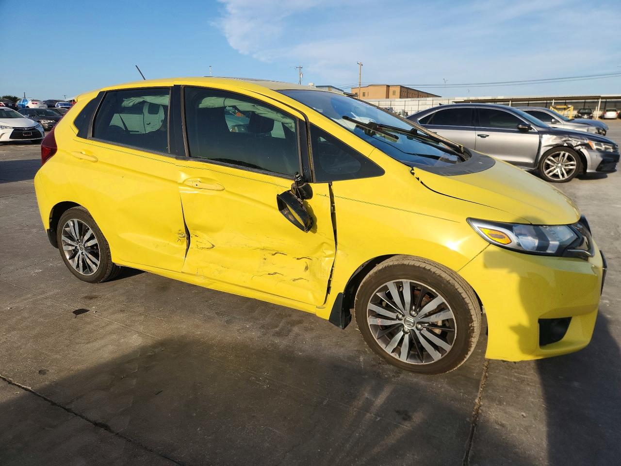 2015 Honda Fit Ex Желтый vin: 3HGGK5H80FM770528