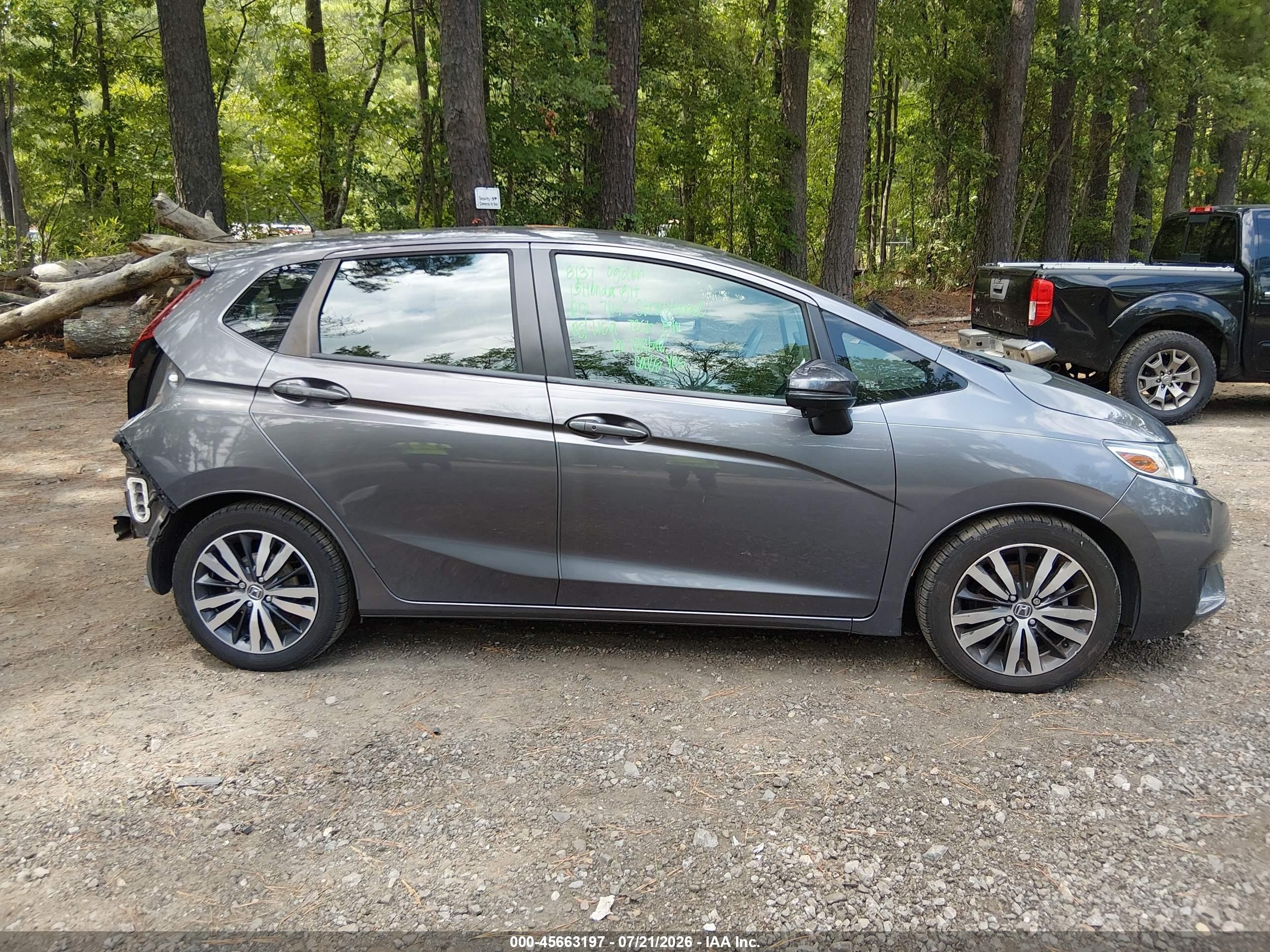 2015 Honda Fit Ex/ex-l Gray vin: 3HGGK5H80FM773140