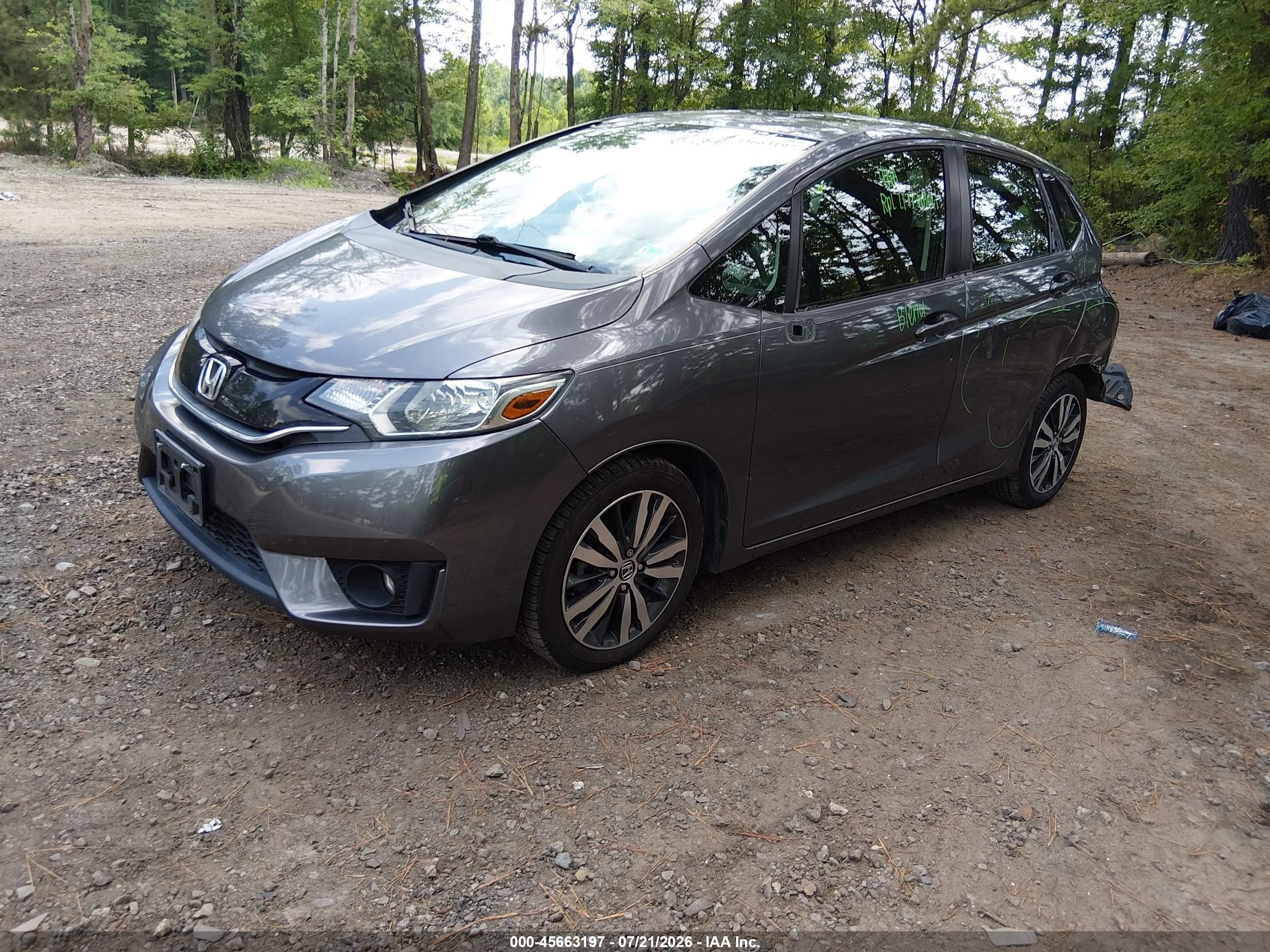 2015 Honda Fit Ex/ex-l Gray vin: 3HGGK5H80FM773140