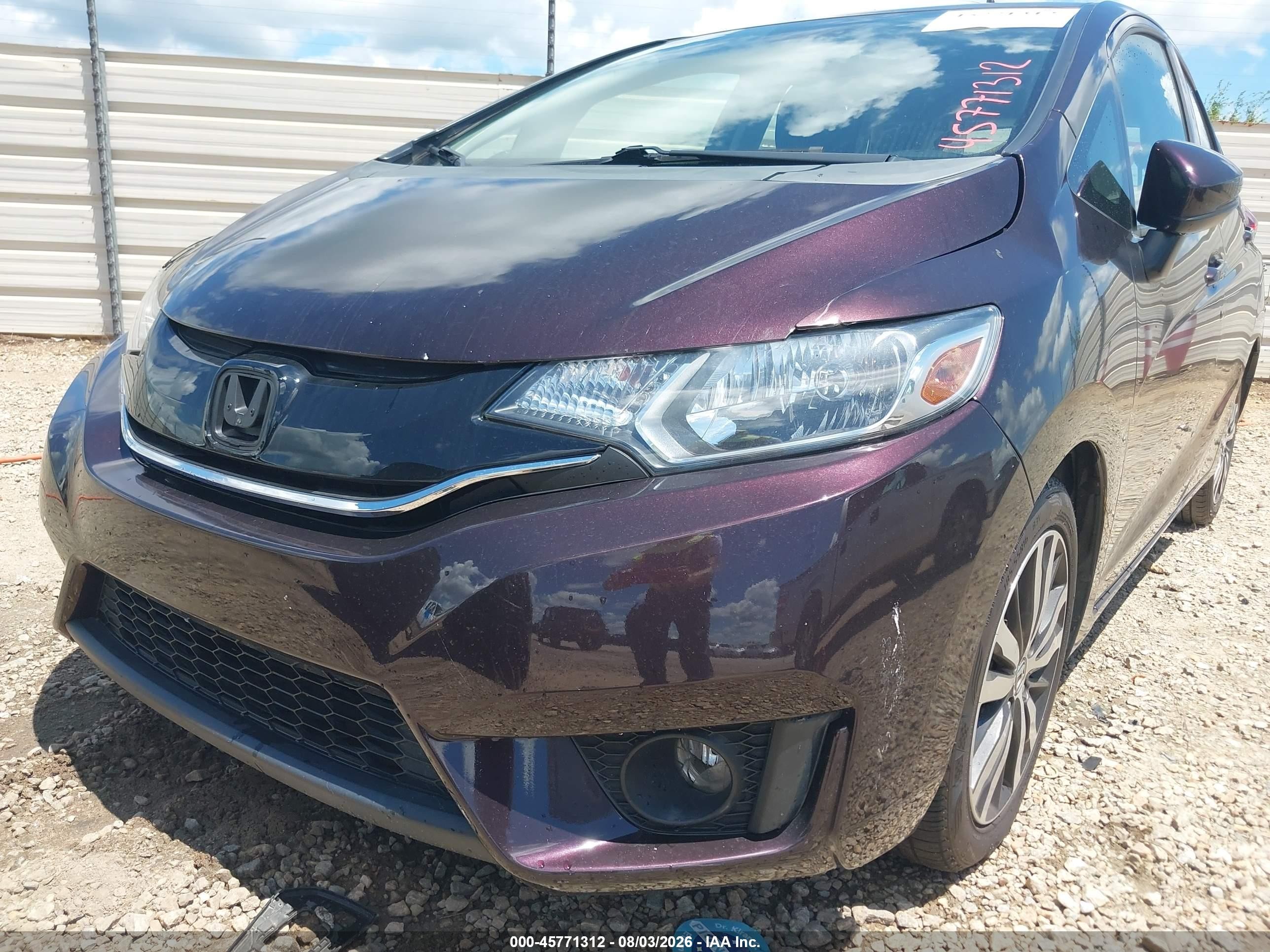 2015 Honda Fit Ex/ex-l Purple vin: 3HGGK5H80FM778418