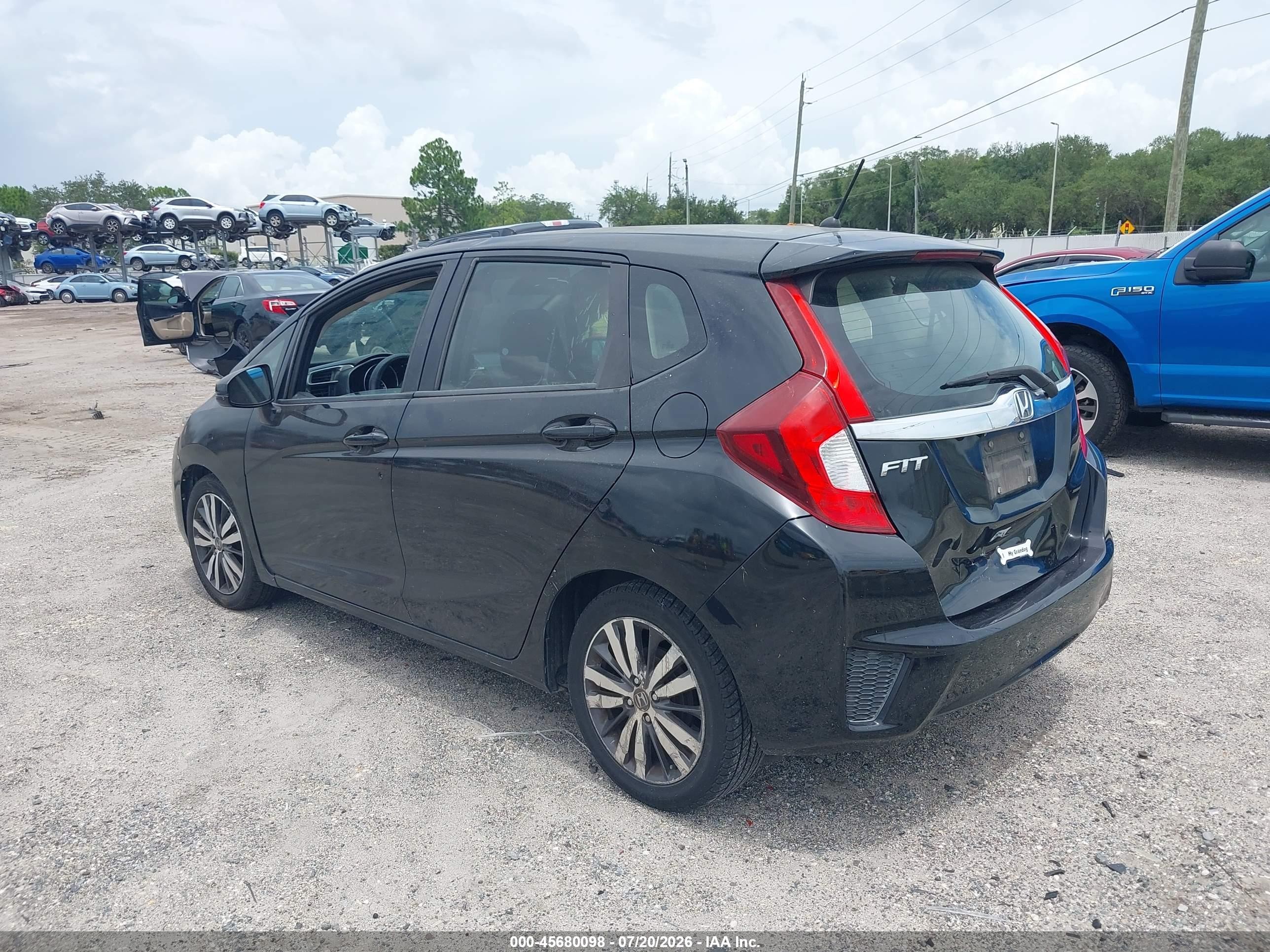 2015 Honda Fit Ex/ex-l Black vin: 3HGGK5H80FM786549