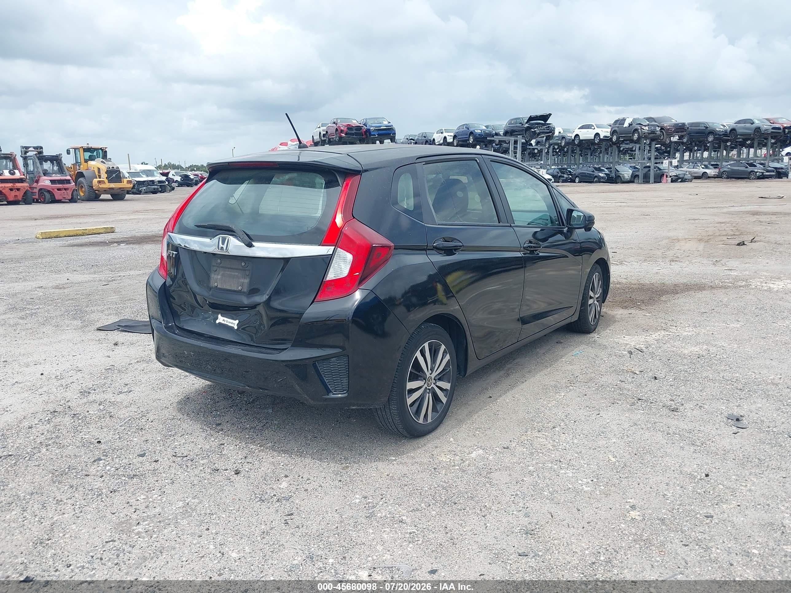 2015 Honda Fit Ex/ex-l Black vin: 3HGGK5H80FM786549