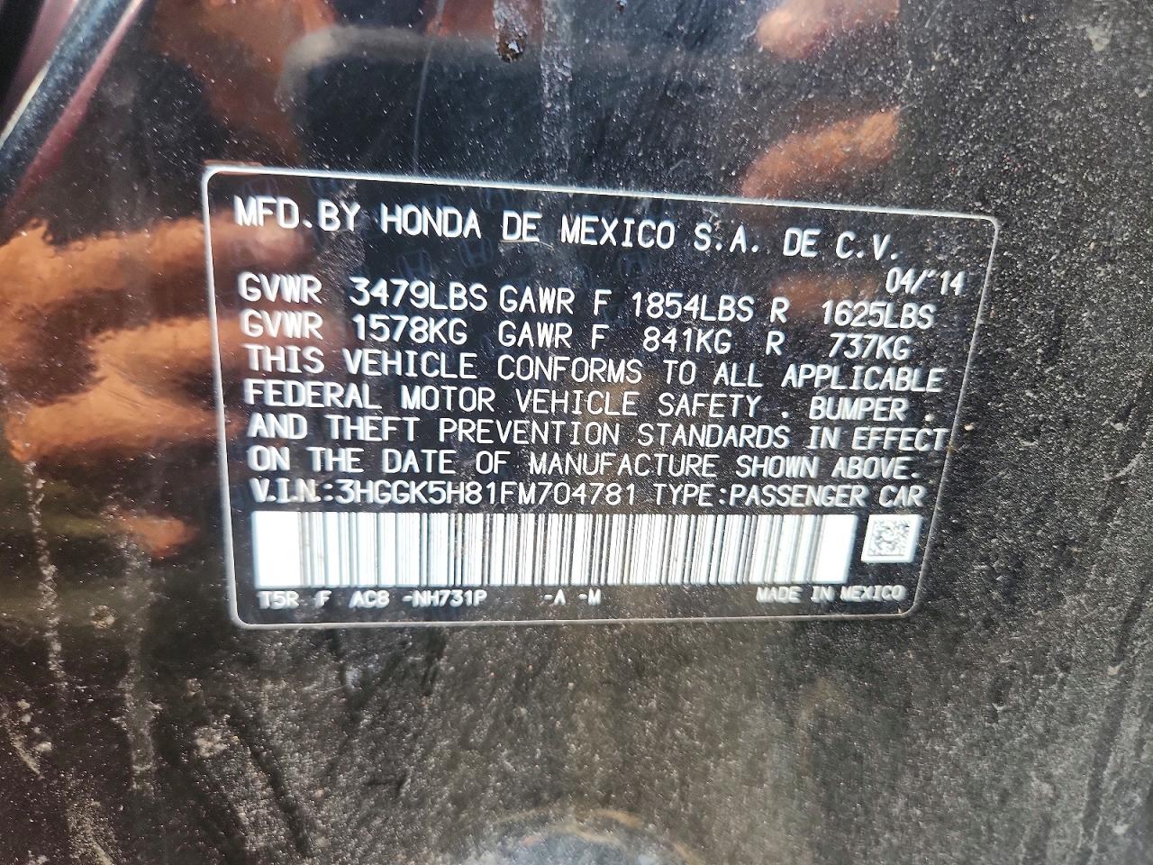 2015 Honda Fit Ex Black vin: 3HGGK5H81FM704781