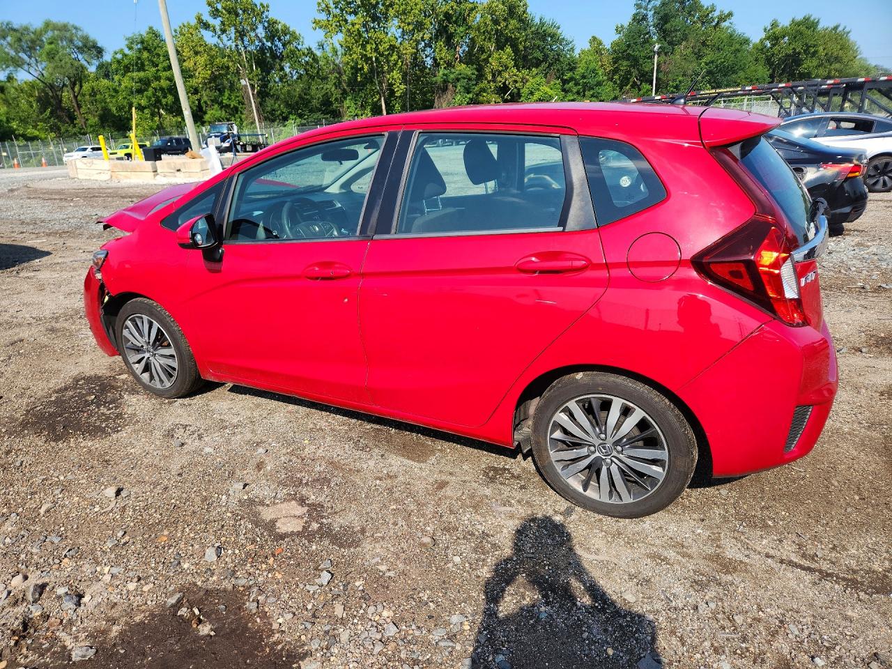 2015 Honda Fit Ex Red vin: 3HGGK5H81FM711388