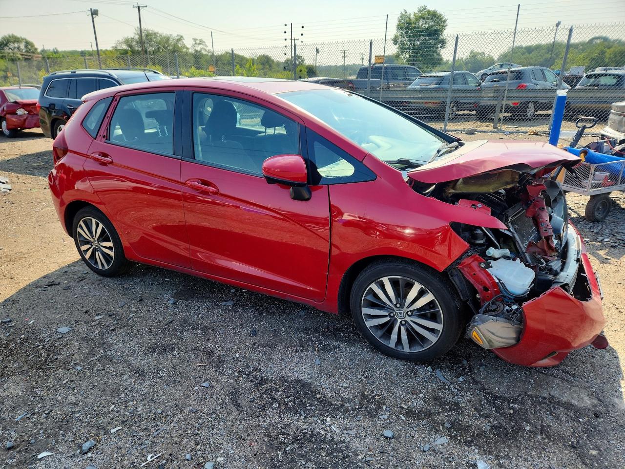 2015 Honda Fit Ex Red vin: 3HGGK5H81FM711388