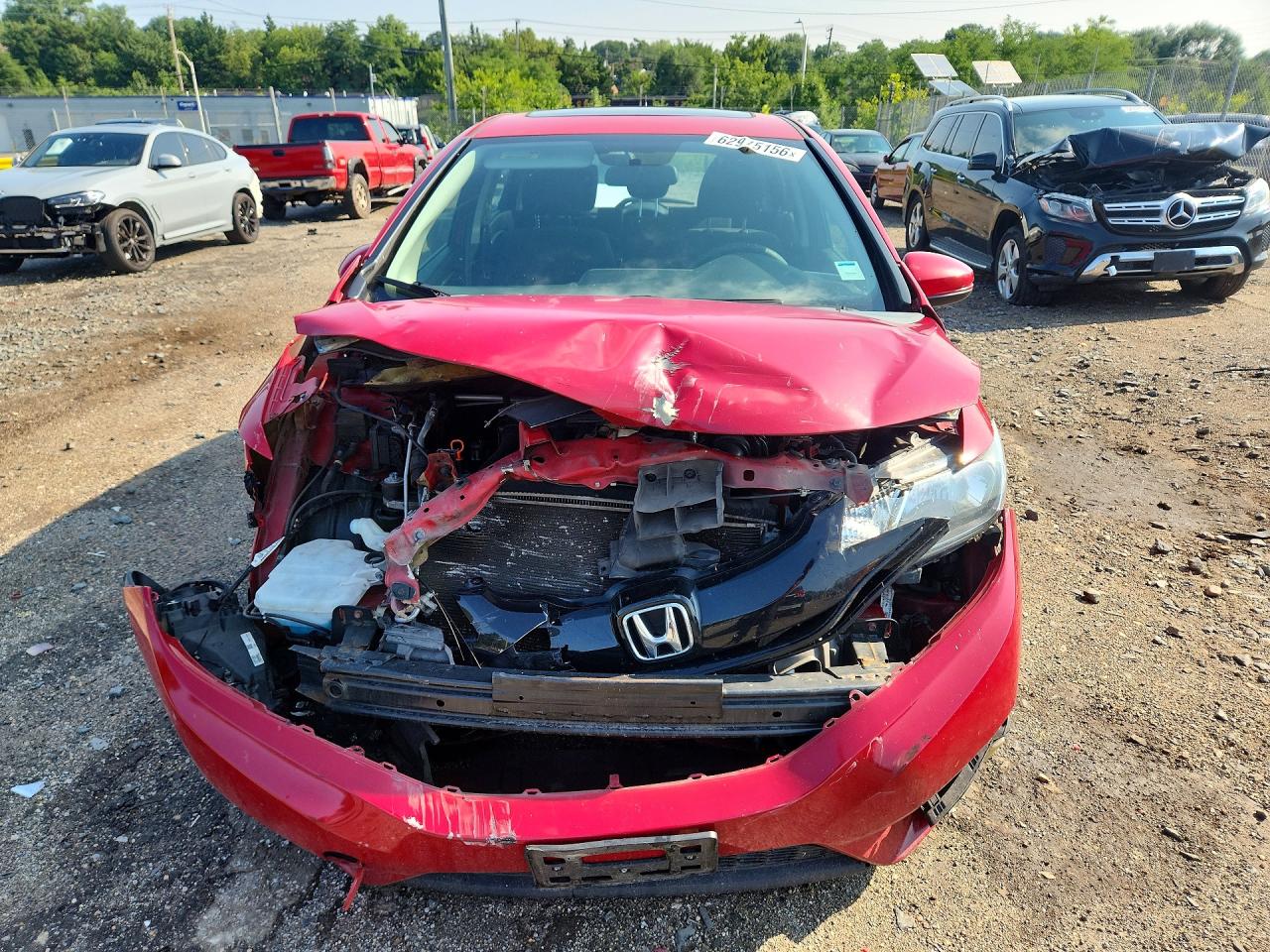 2015 Honda Fit Ex Red vin: 3HGGK5H81FM711388