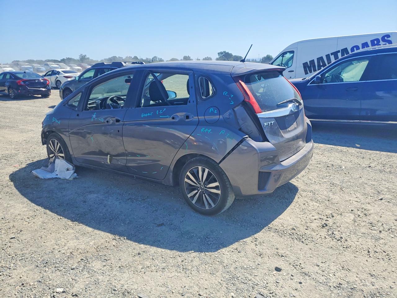 2015 Honda Fit Ex Gray vin: 3HGGK5H81FM723475
