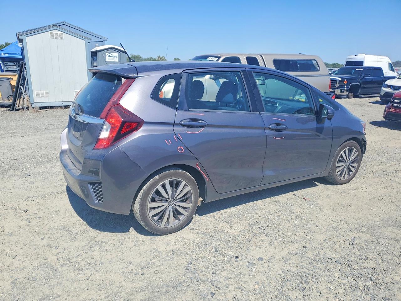 2015 Honda Fit Ex Gray vin: 3HGGK5H81FM723475