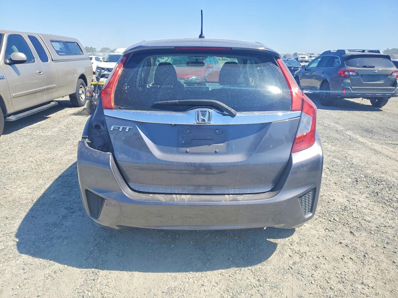 2015 Honda Fit Ex Gray vin: 3HGGK5H81FM723475