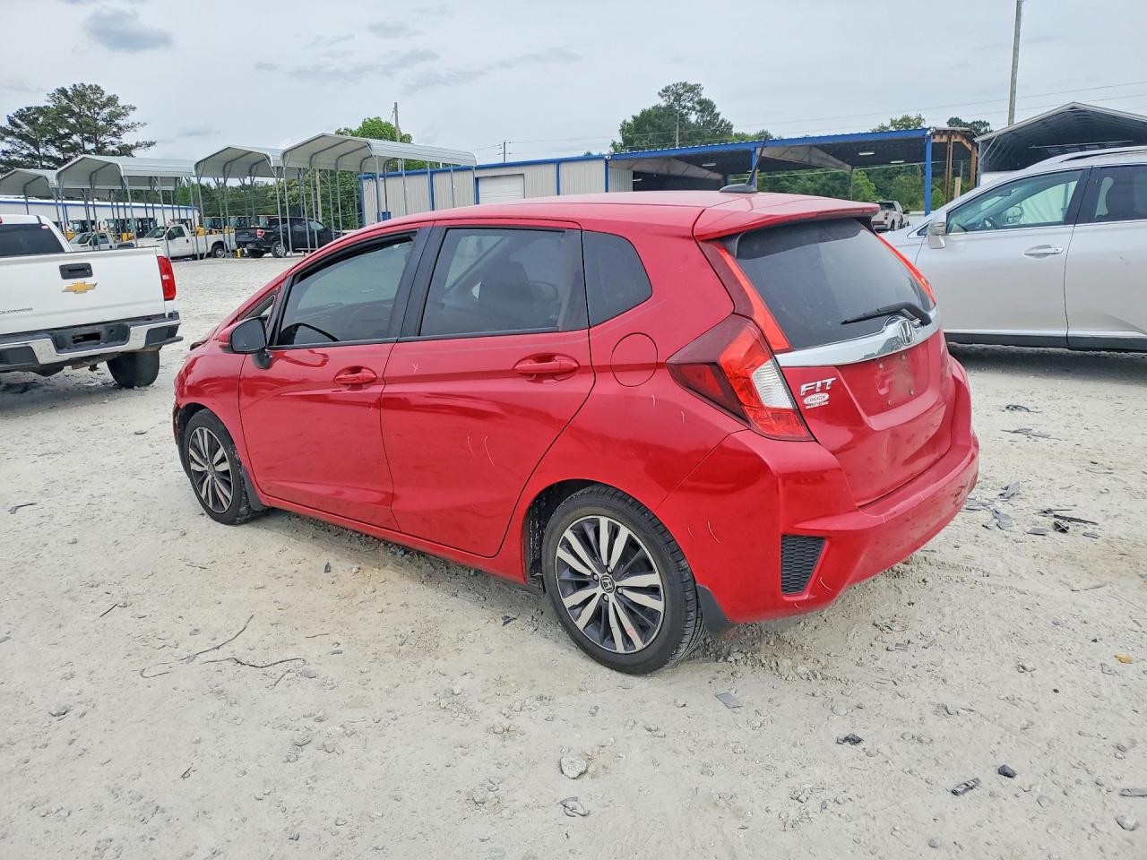 2015 Honda Fit Ex Red vin: 3HGGK5H81FM732838