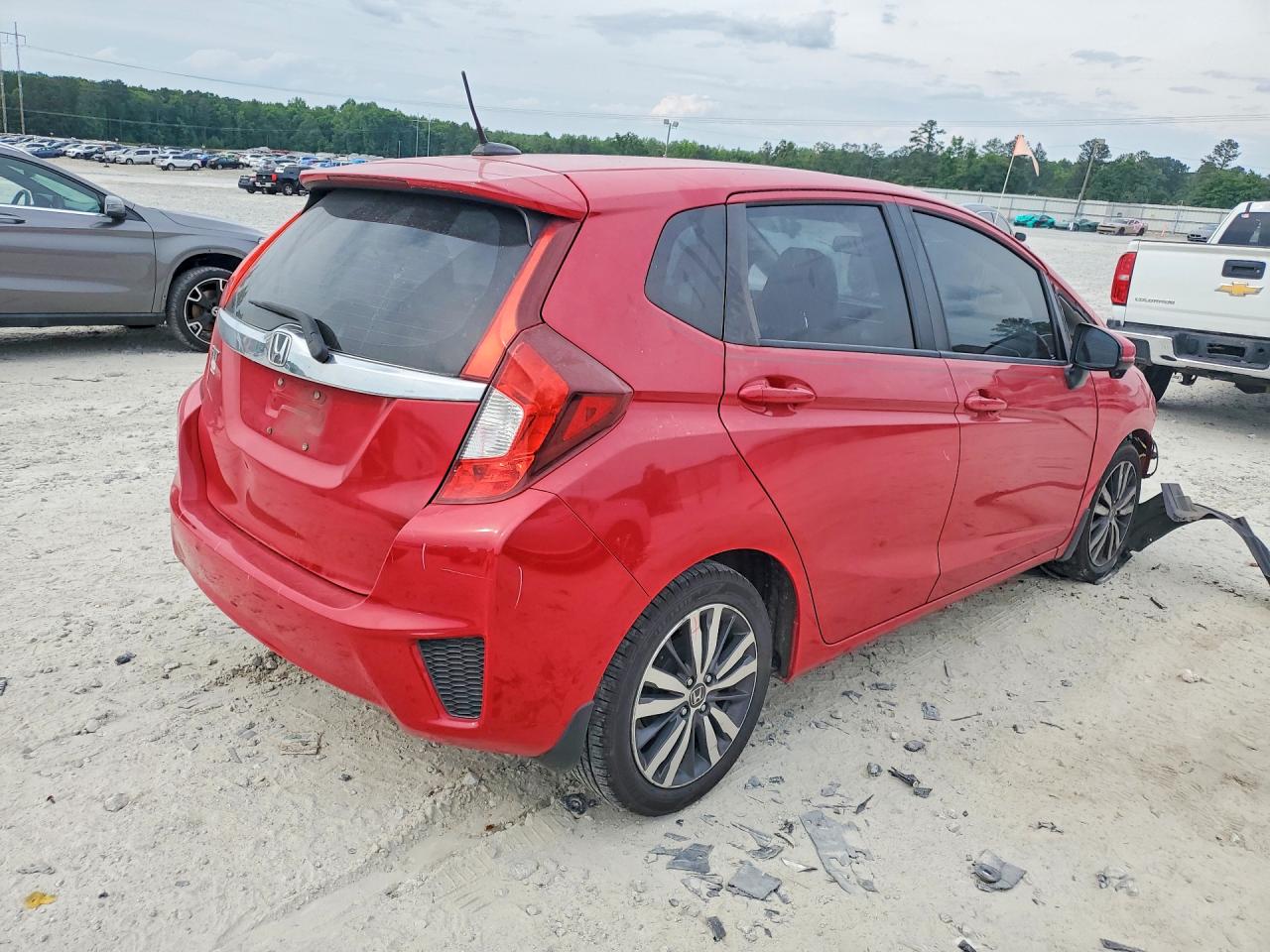 2015 Honda Fit Ex Red vin: 3HGGK5H81FM732838