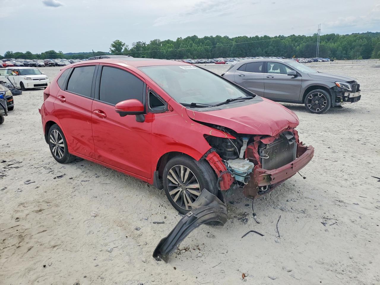 2015 Honda Fit Ex Red vin: 3HGGK5H81FM732838