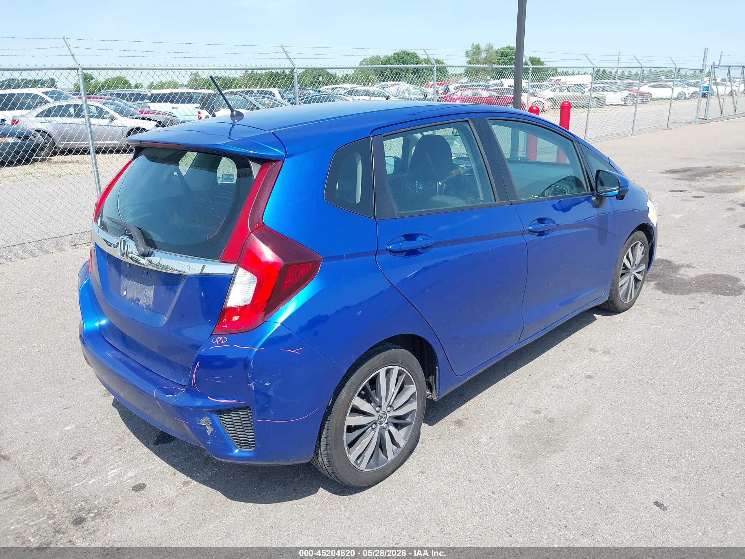 2015 Honda Fit Ex/ex-l Blue vin: 3HGGK5H81FM738249