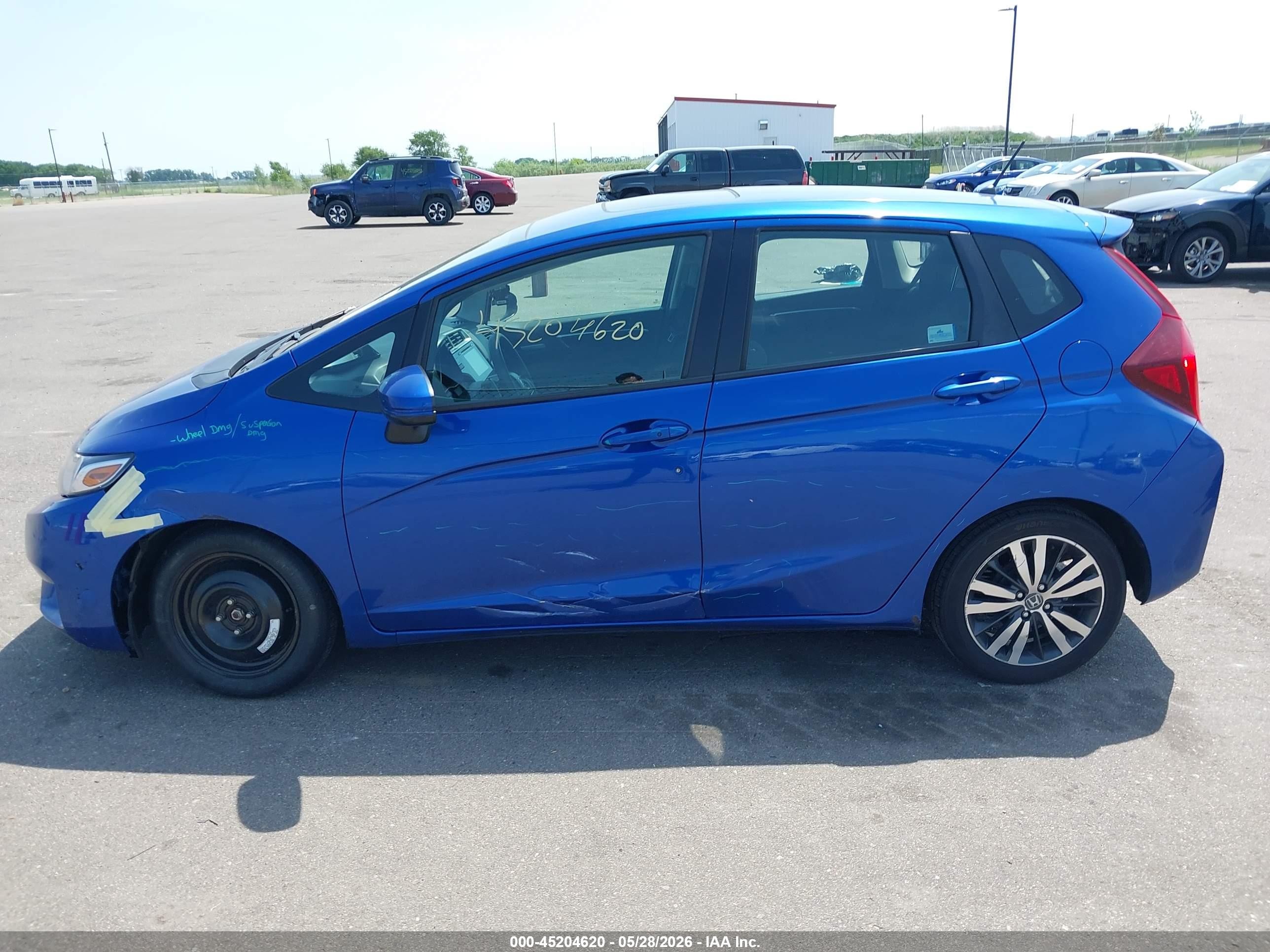 2015 Honda Fit Ex/ex-l Blue vin: 3HGGK5H81FM738249
