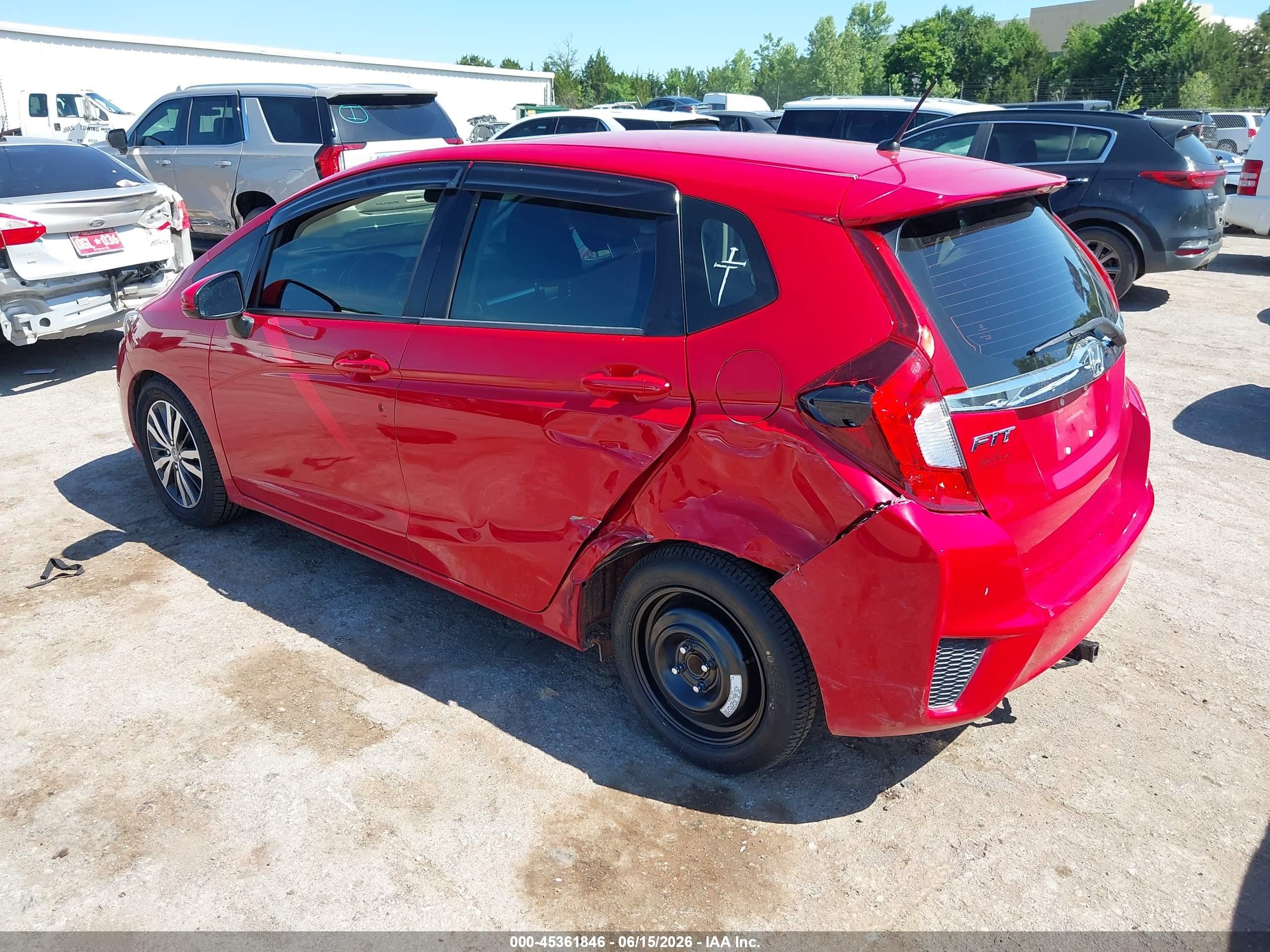 2015 Honda Fit Ex/ex-l Red vin: 3HGGK5H81FM748764