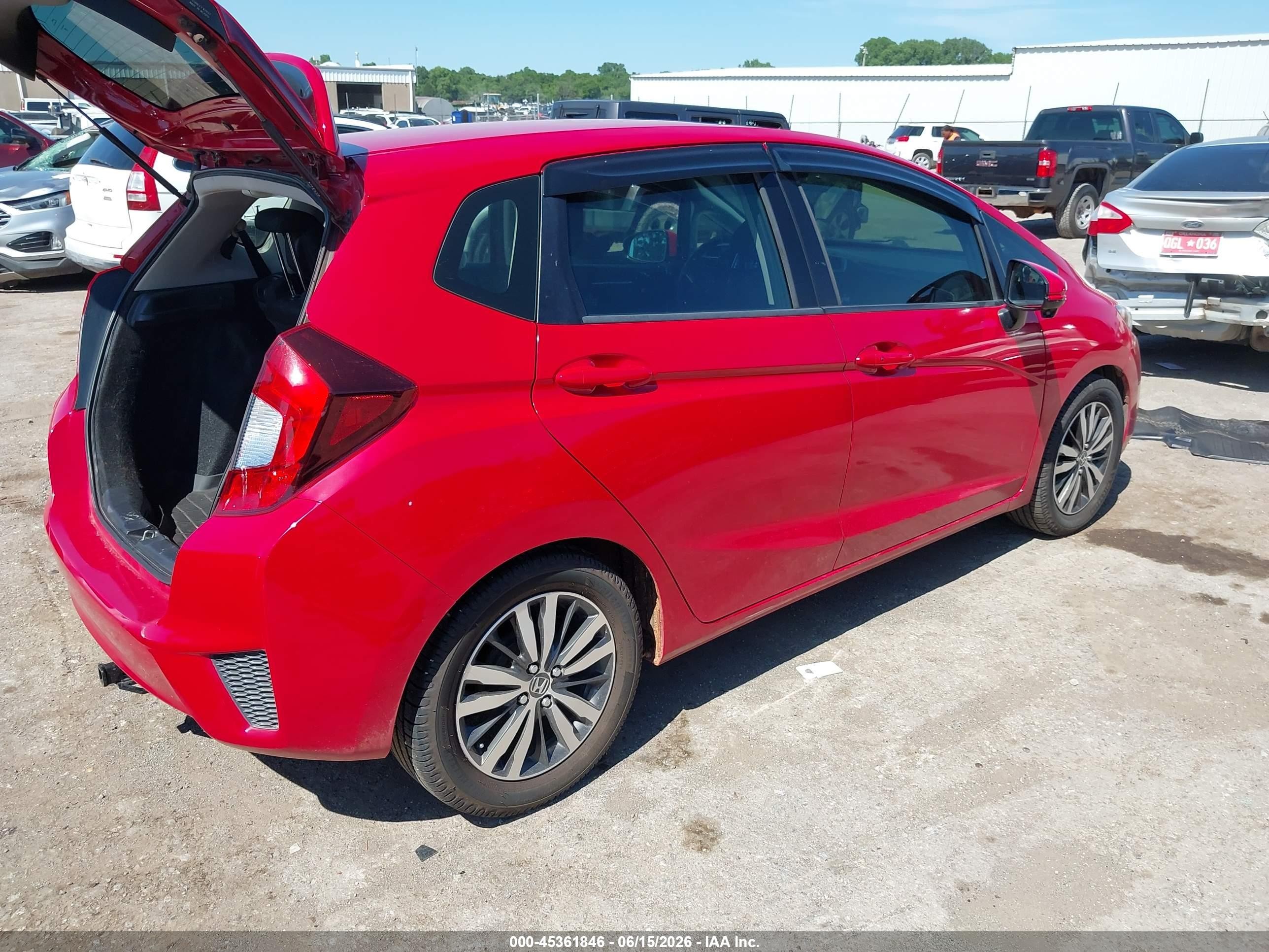 2015 Honda Fit Ex/ex-l Red vin: 3HGGK5H81FM748764