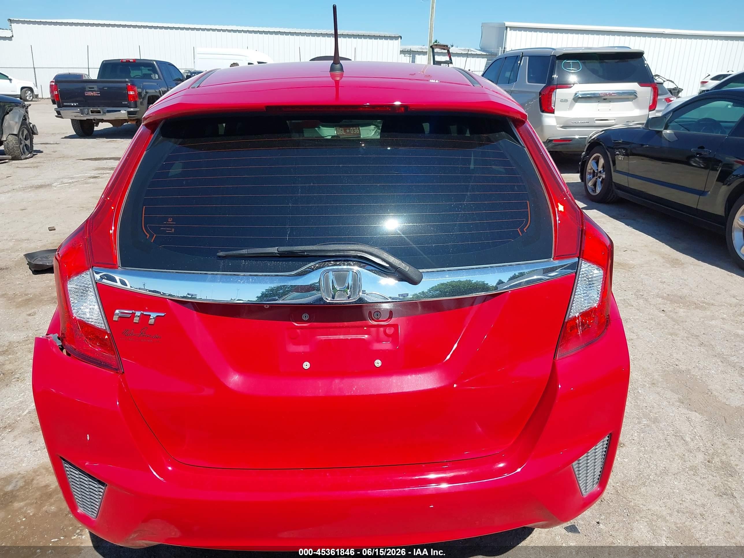 2015 Honda Fit Ex/ex-l Red vin: 3HGGK5H81FM748764