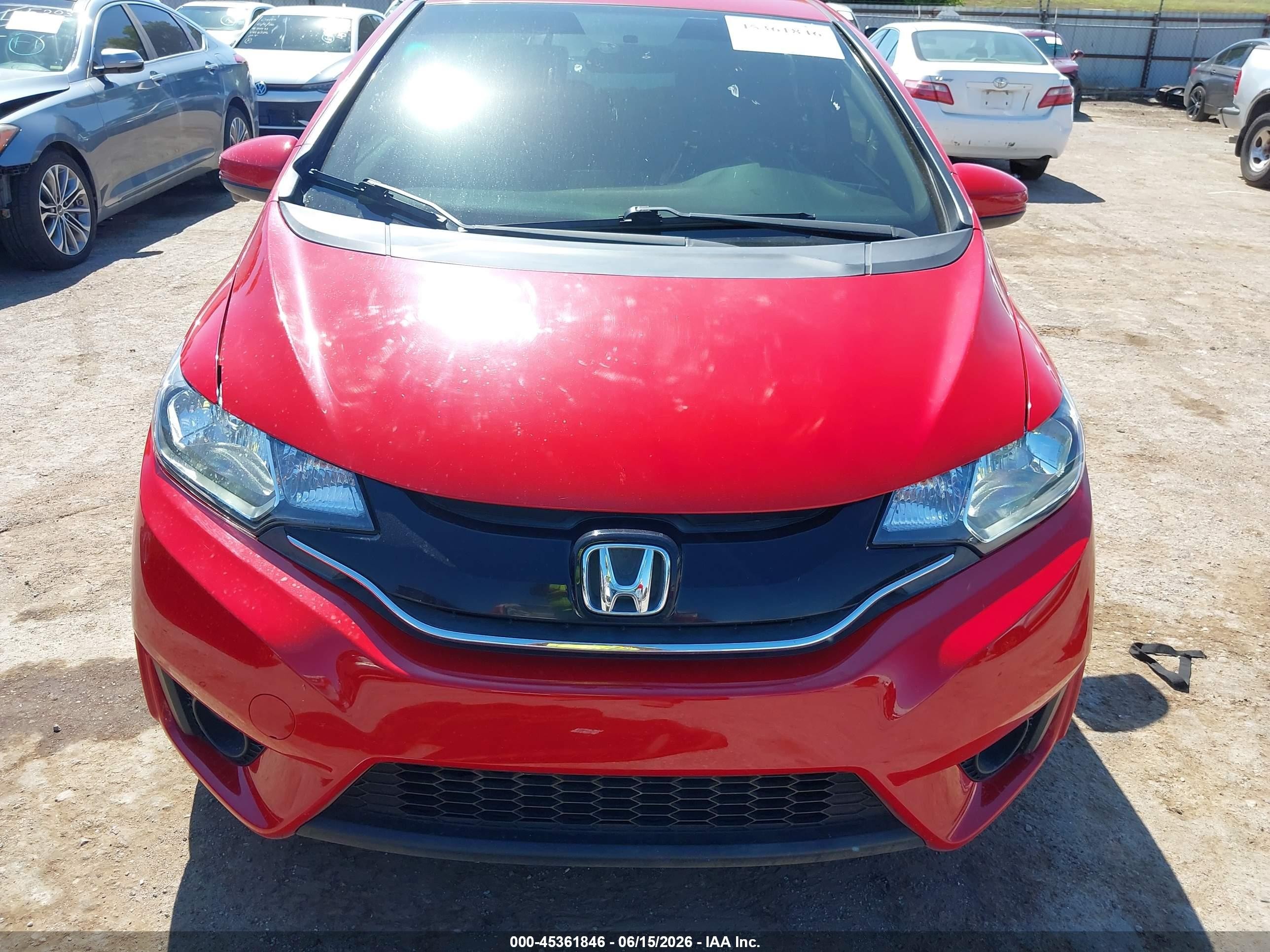 2015 Honda Fit Ex/ex-l Red vin: 3HGGK5H81FM748764