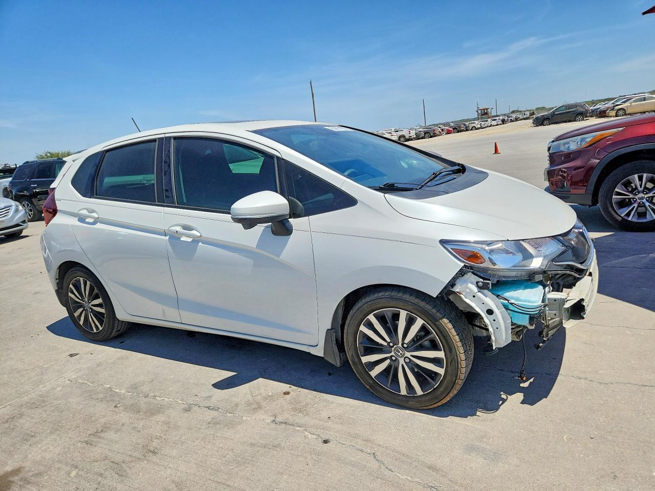 2015 Honda Fit Ex White vin: 3HGGK5H81FM772210