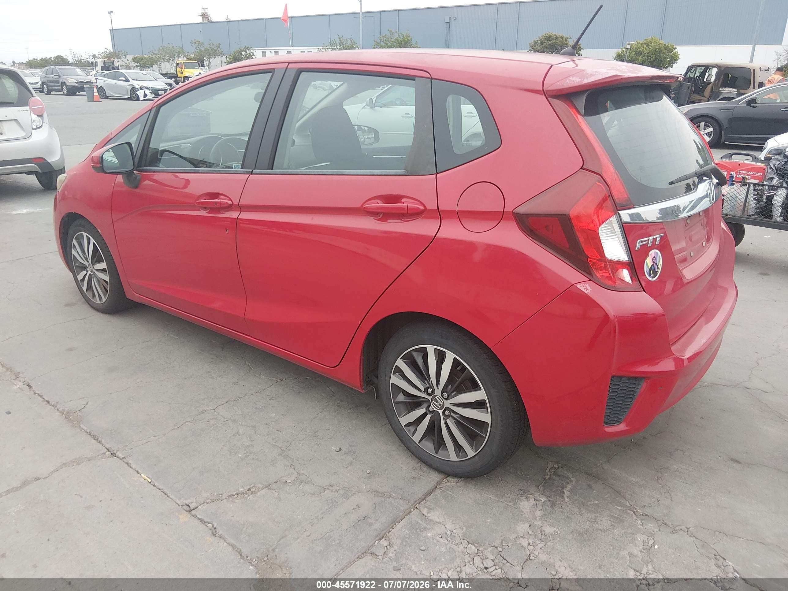 2015 Honda Fit Ex/ex-l Red vin: 3HGGK5H81FM773471