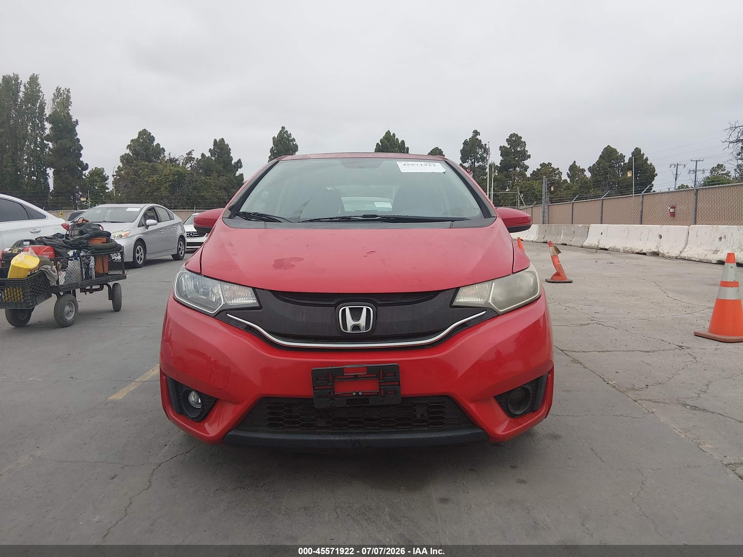 2015 Honda Fit Ex/ex-l Red vin: 3HGGK5H81FM773471