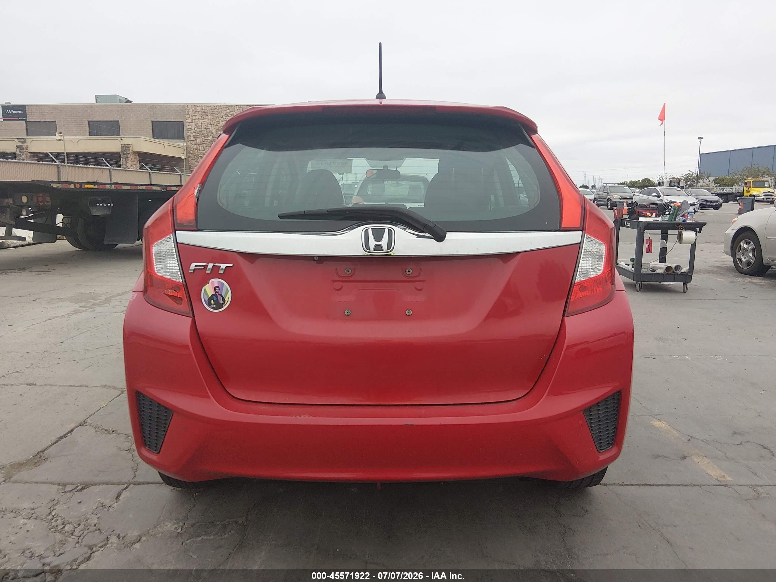 2015 Honda Fit Ex/ex-l Red vin: 3HGGK5H81FM773471