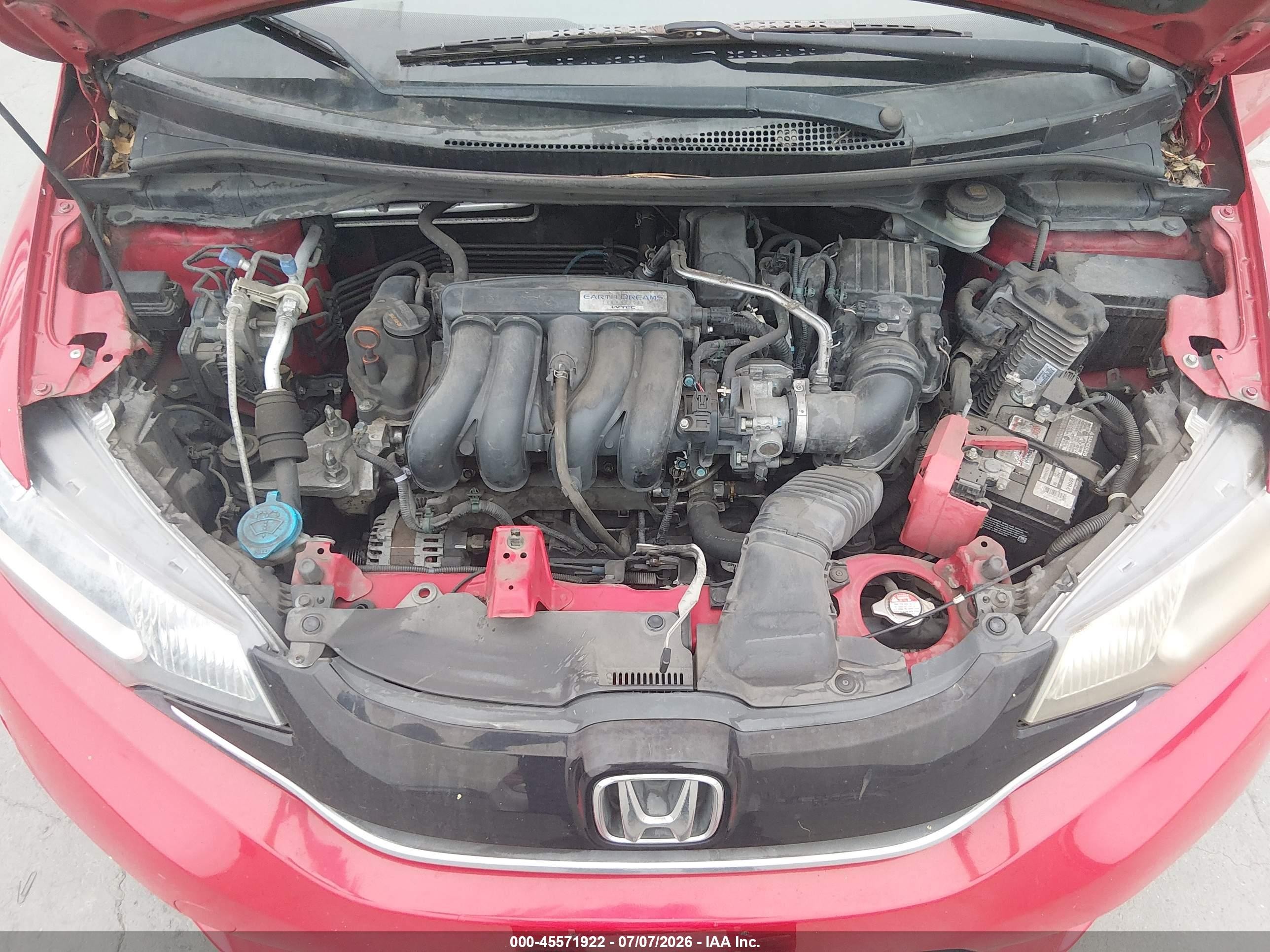 2015 Honda Fit Ex/ex-l Red vin: 3HGGK5H81FM773471