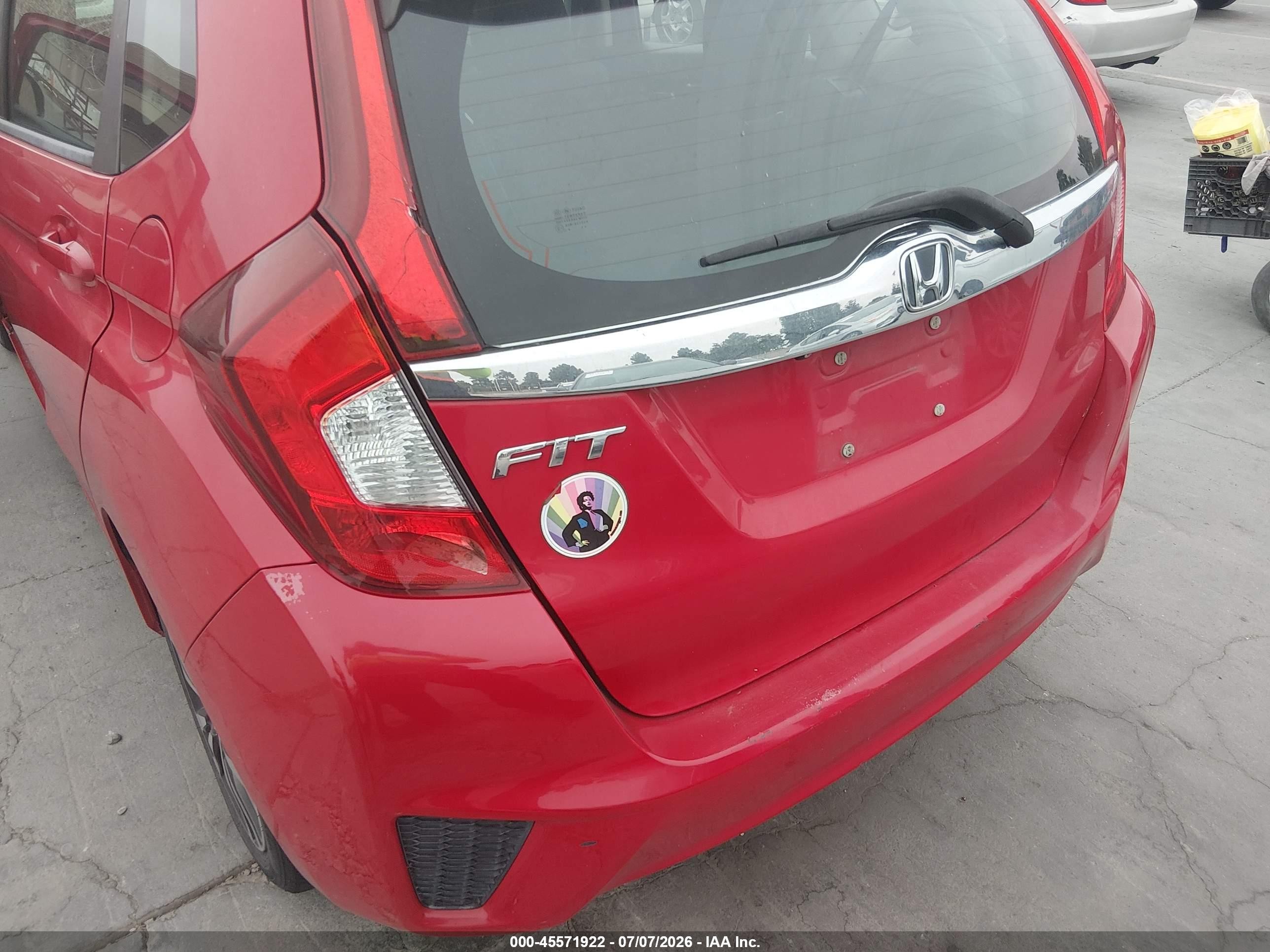 2015 Honda Fit Ex/ex-l Red vin: 3HGGK5H81FM773471